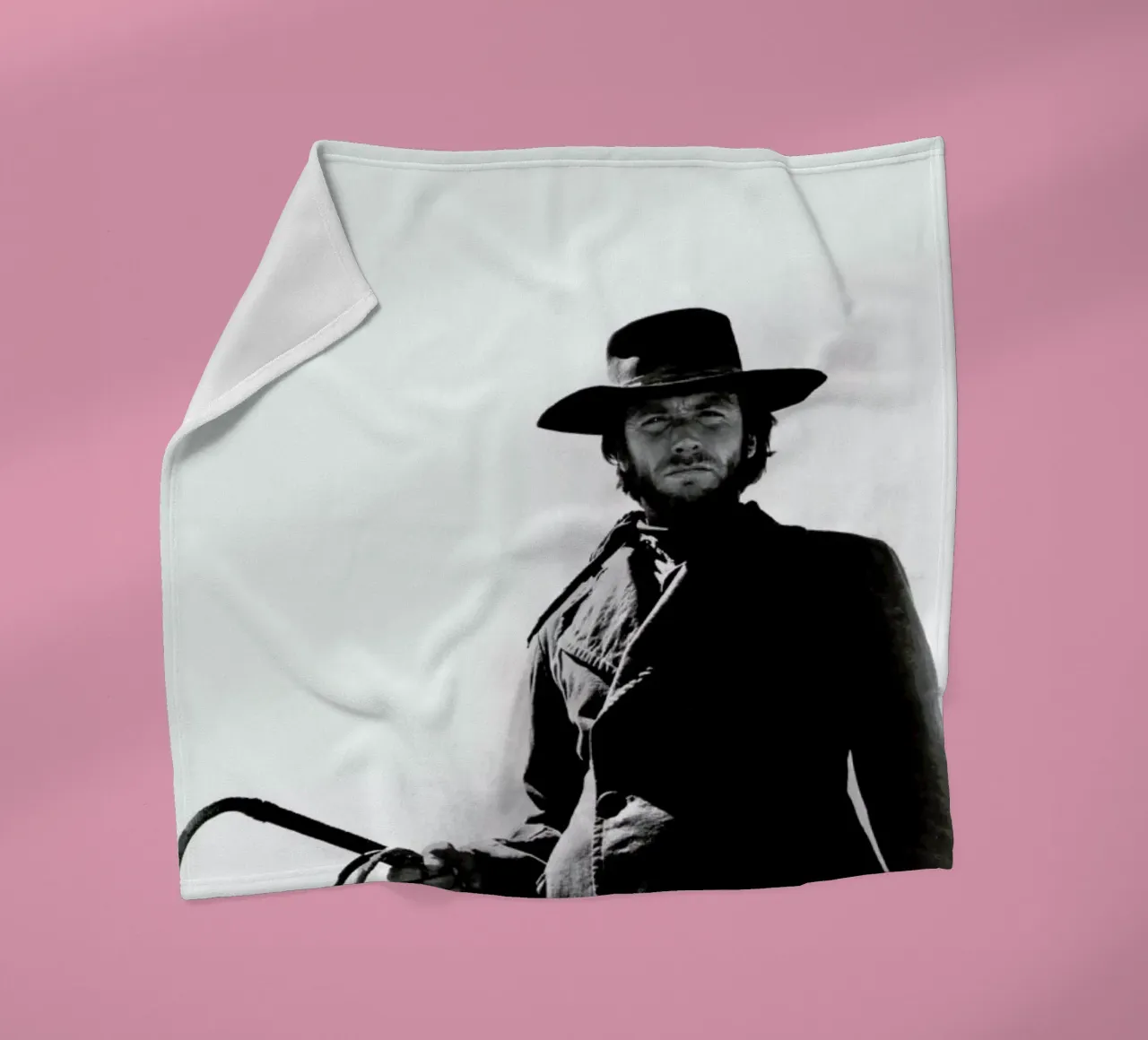 Clint Eastwood as 'The Stranger' coperta in pile da Gallery Print and Art Limited