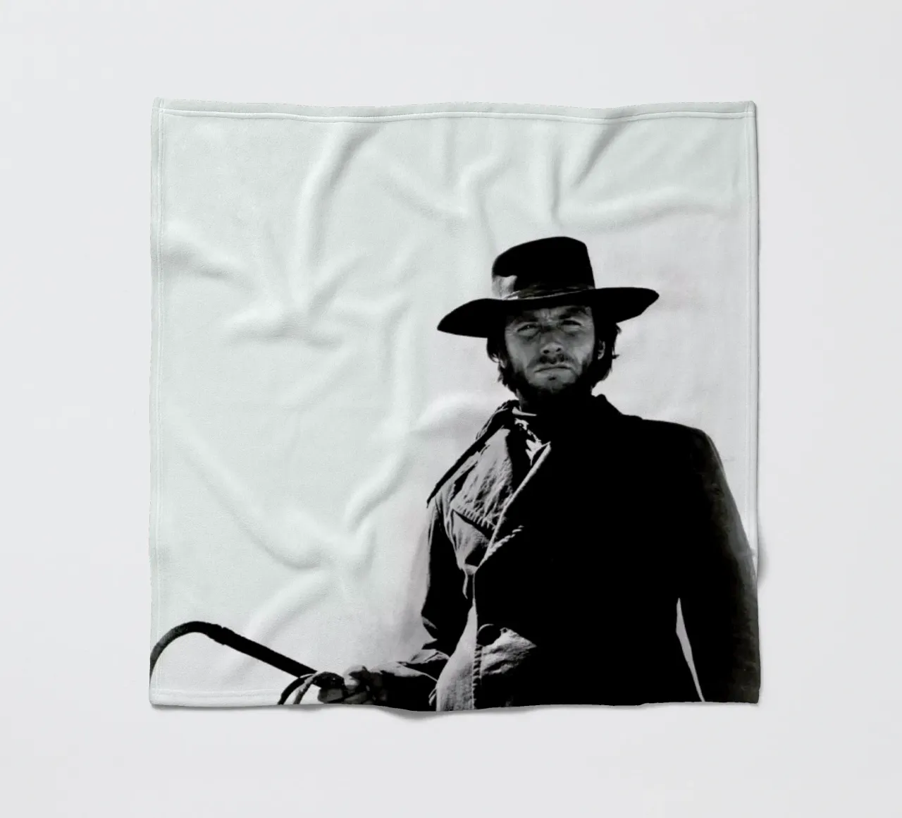 Clint Eastwood as 'The Stranger' coperta in pile da Gallery Print and Art Limited