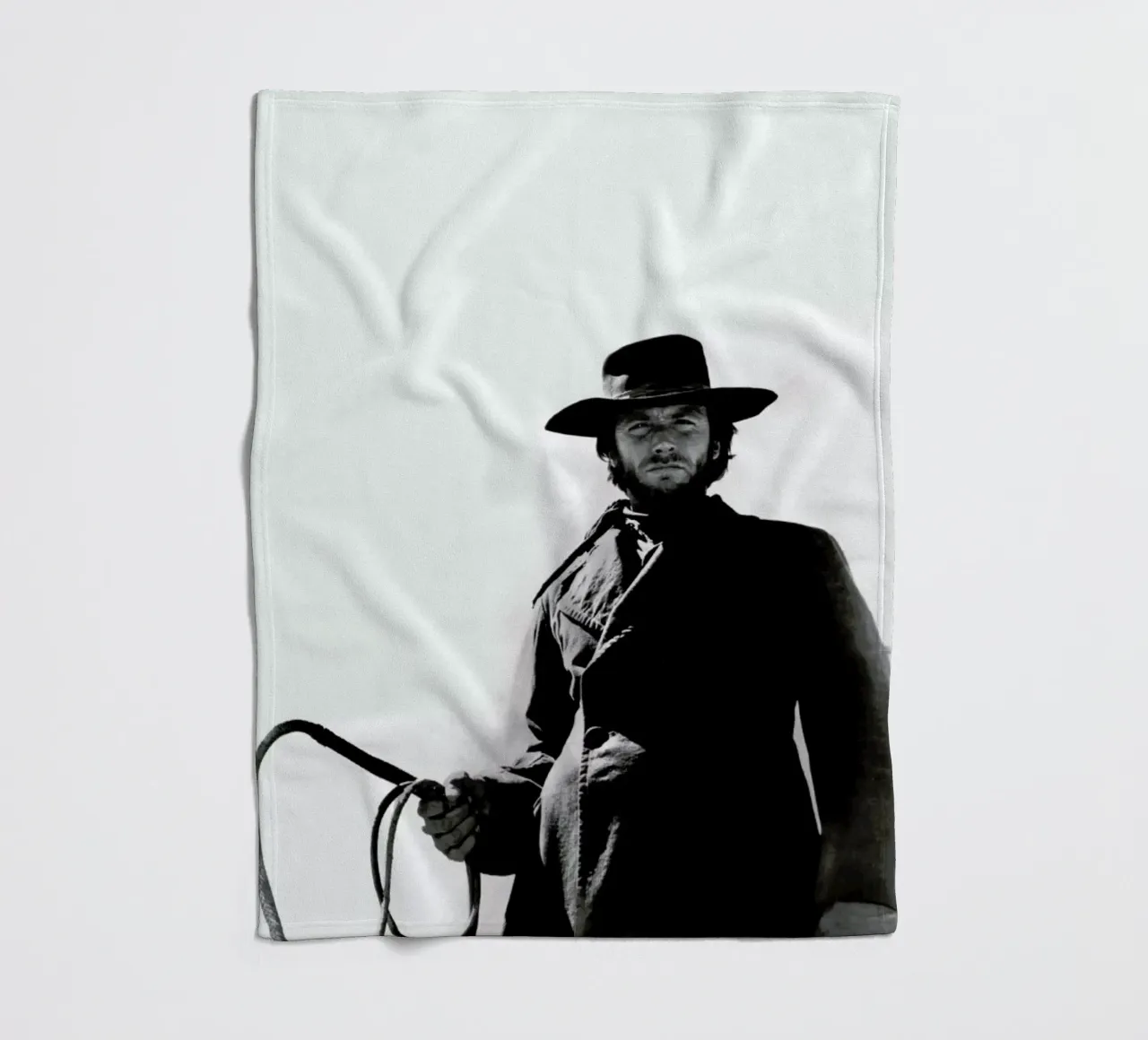 Clint Eastwood as 'The Stranger' coperta in pile da Gallery Print and Art Limited