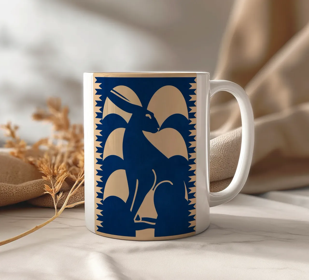 Coniglio minimalista 6 tazza in ceramica da Gaite
