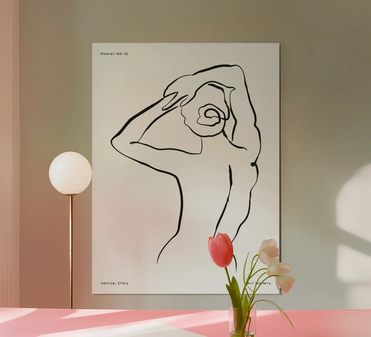 Art Gallery Venice No 01 poster con telaio in alluminio da treechild