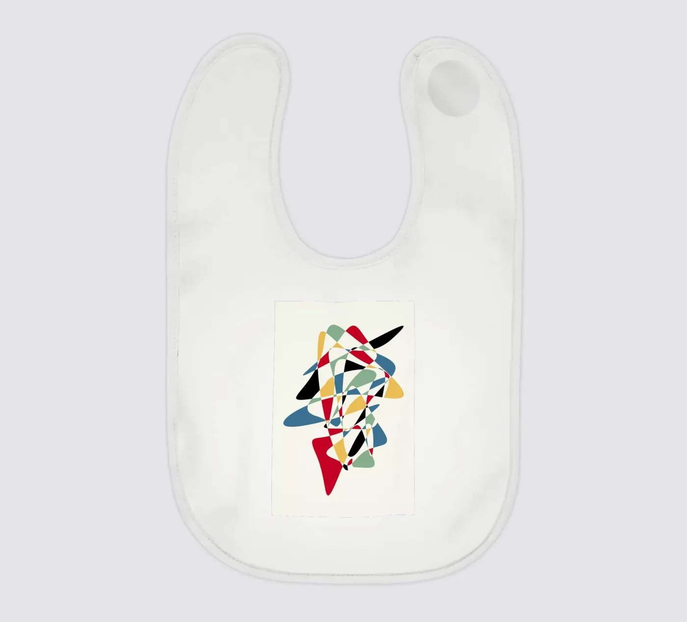 Abstract baby bib by The Poster Kid