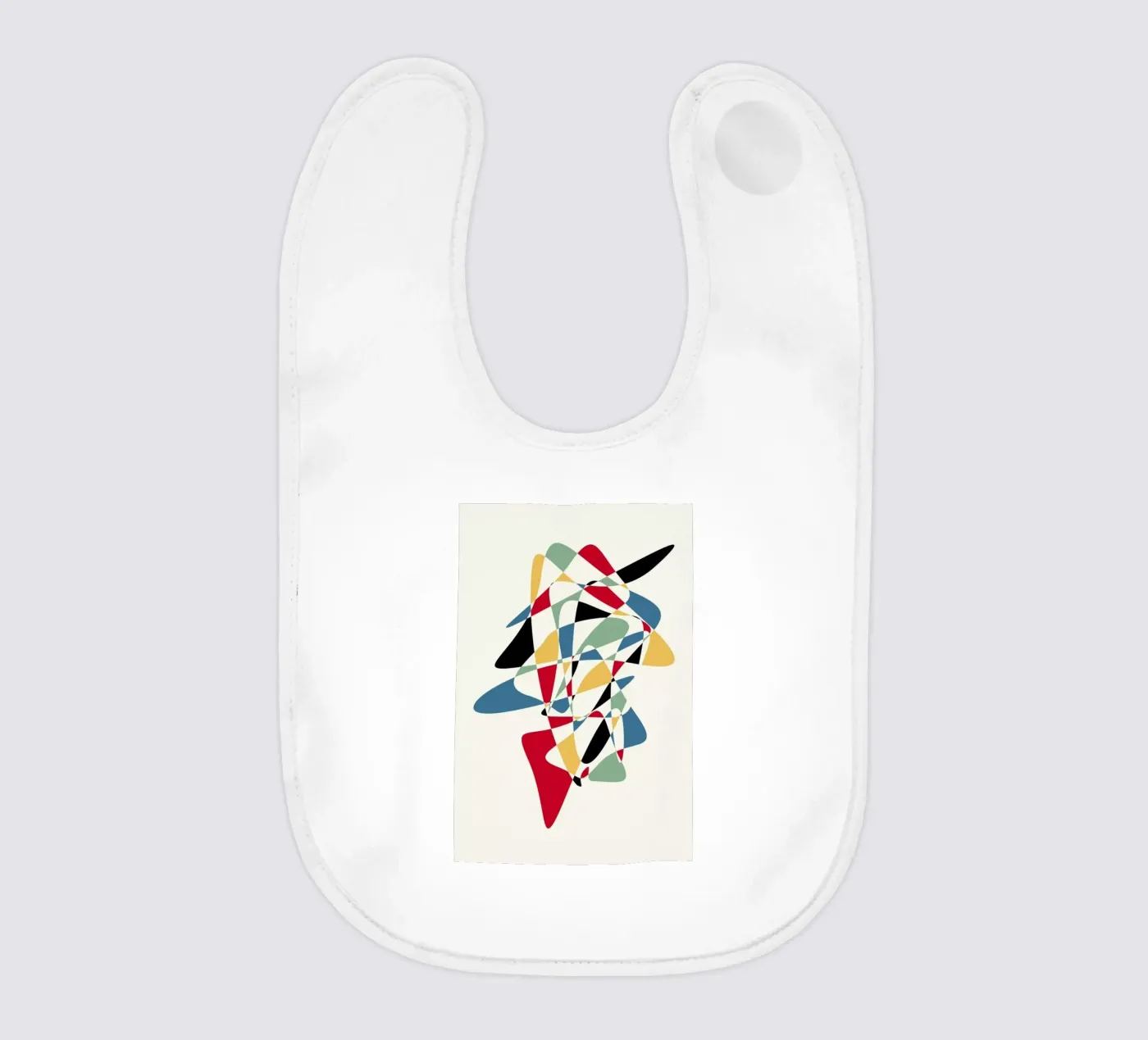 Abstract baby bib by The Poster Kid