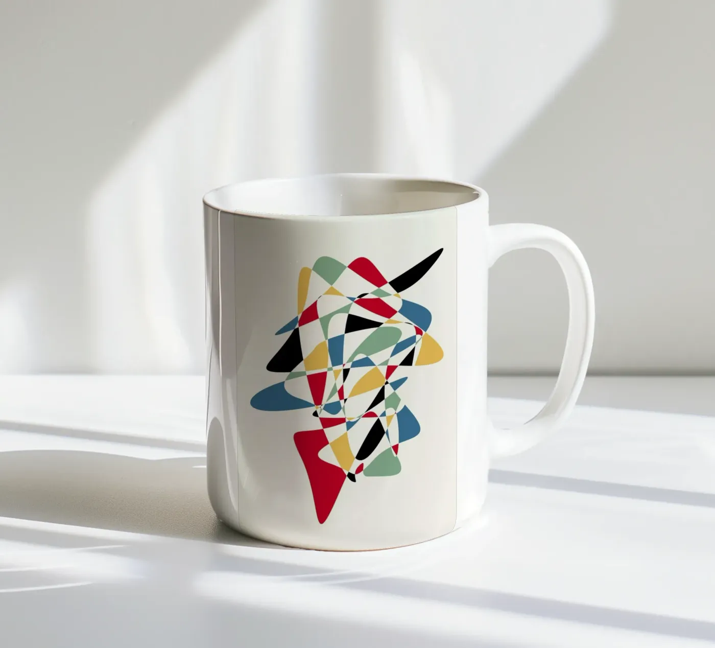 Abstract ceramic mug by The Poster Kid