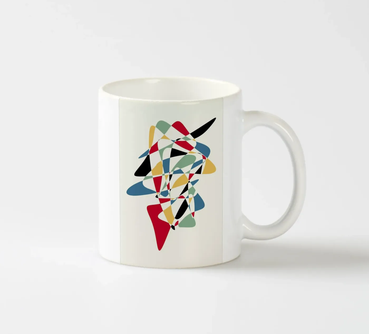 Abstract ceramic mug by The Poster Kid