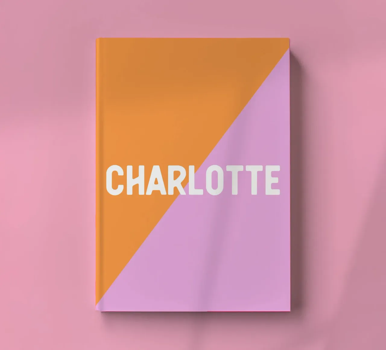 Diagonale orange rosa carnet de notes de All Colours