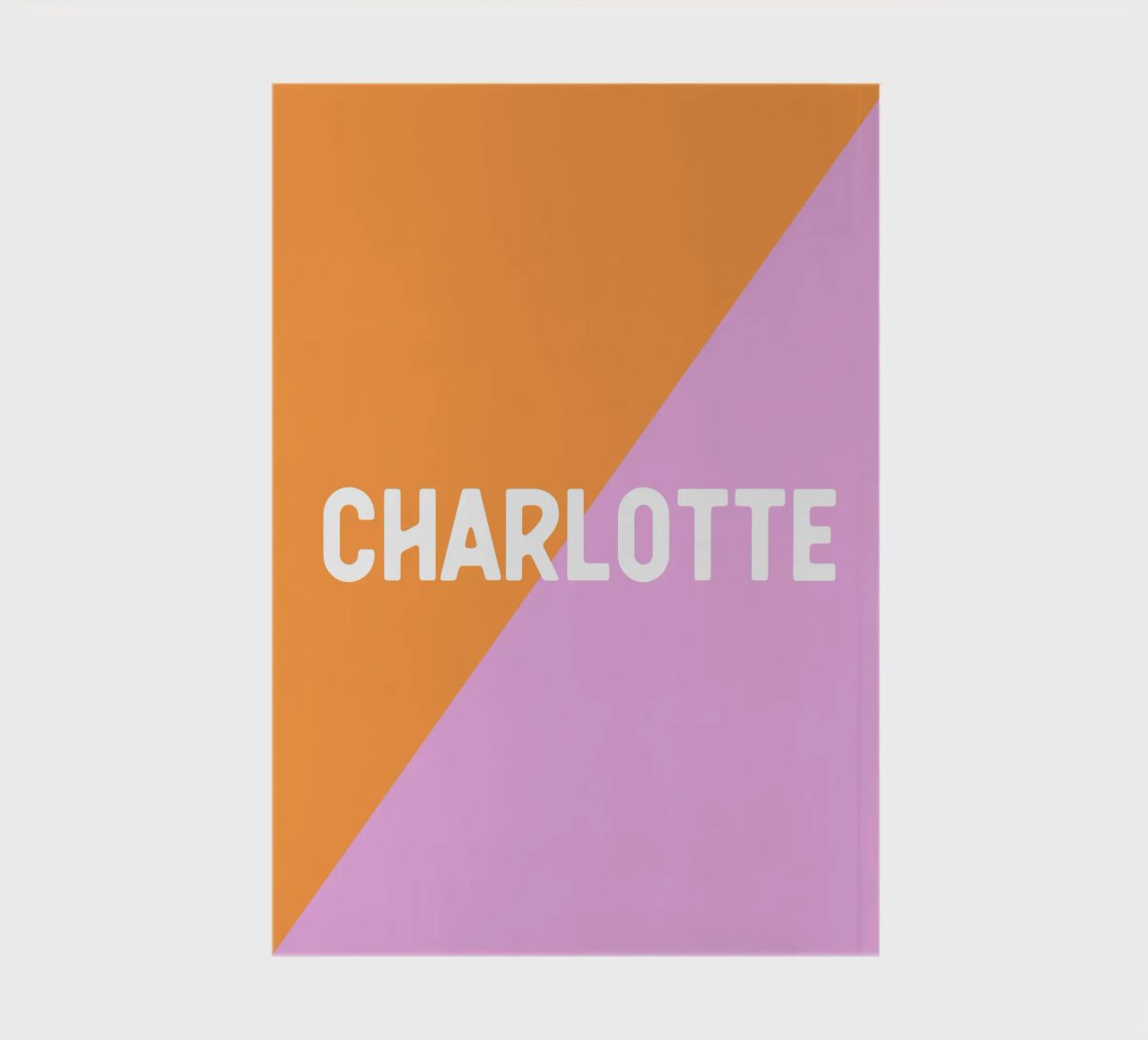 Diagonal orange rosa notebook by All Colours