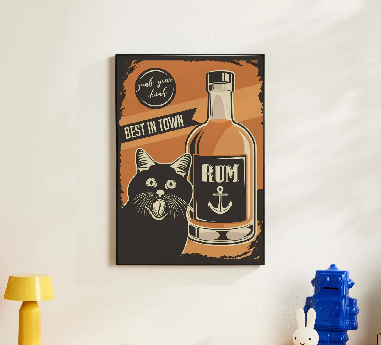 Gatto Rum meme alluminio dibond da Monique A Hooper
