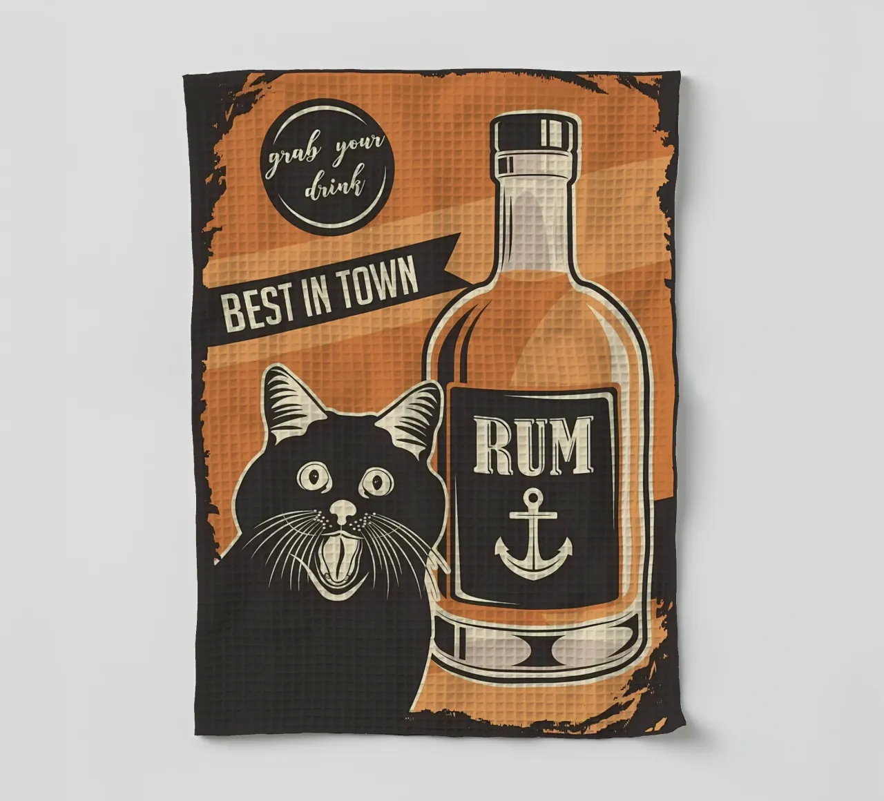Gatto Rum meme canovaccio da cucina da Monique A Hooper