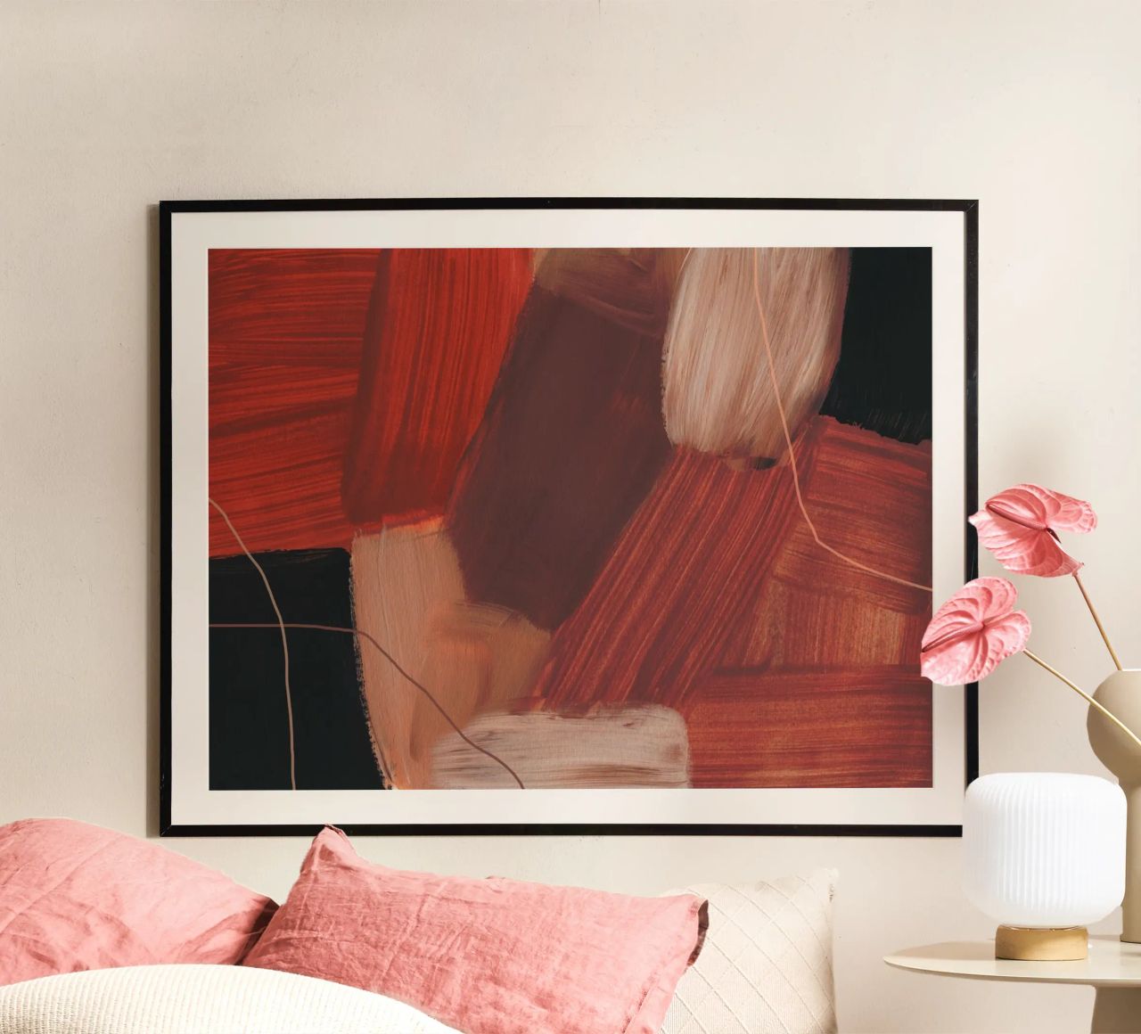 Abstract Brush Strokes 212 Poster von Mareike Böhmer