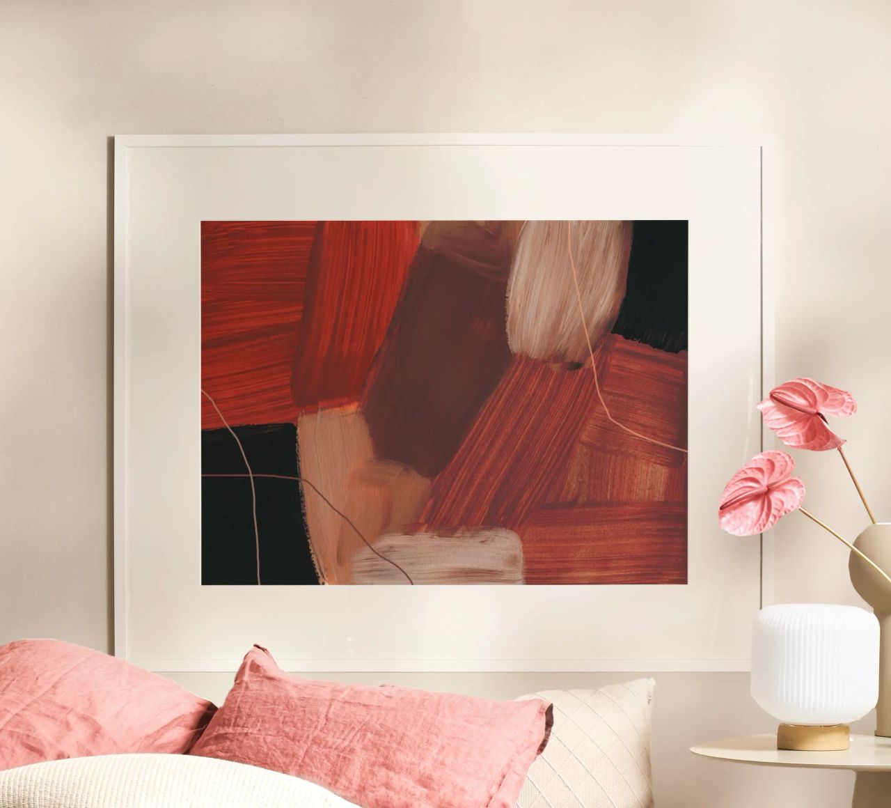 Abstract Brush Strokes 212 Poster von Mareike Böhmer