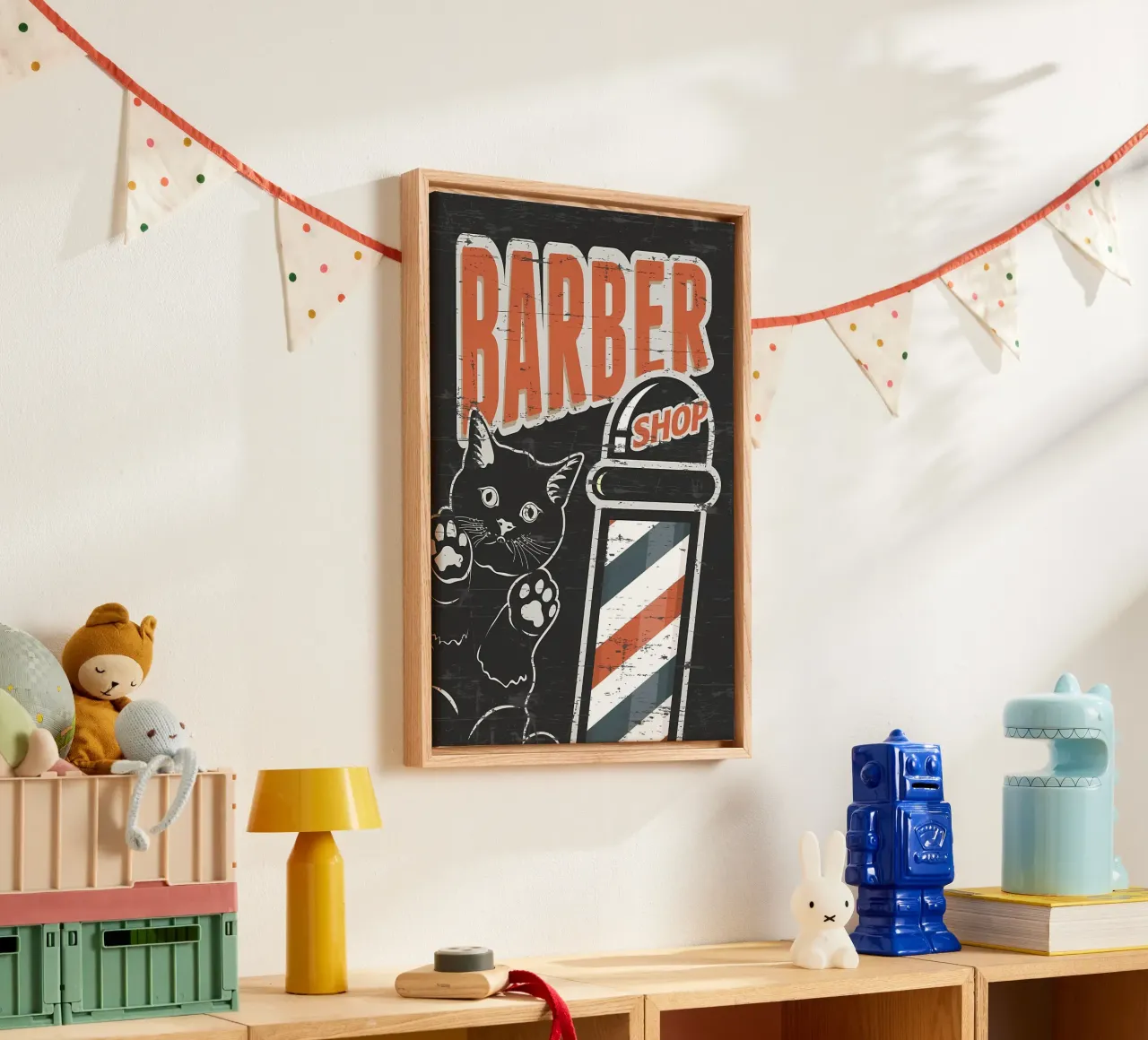 Kapper Zwart canvas met Baklijst van Monique A Hooper
