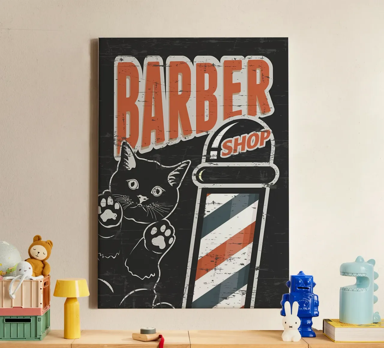 Kapper Zwart canvas met Baklijst van Monique A Hooper