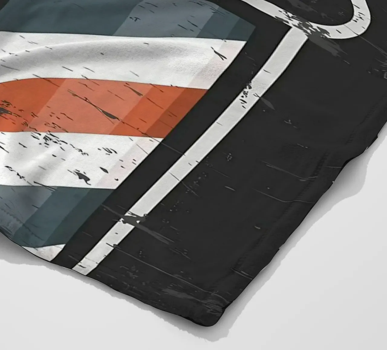Barber Shop Black fleece blanket by Monique A Hooper