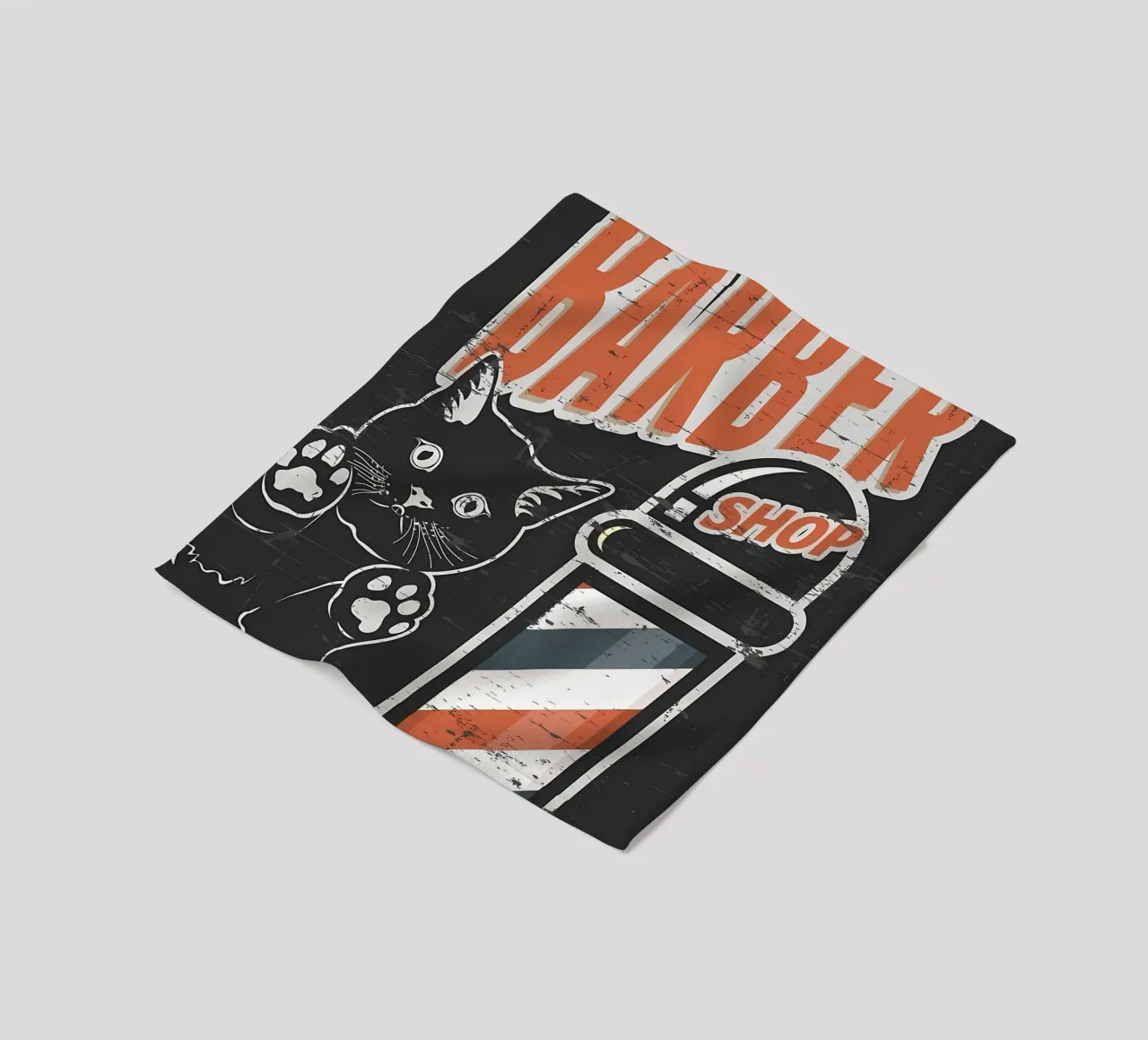 Barber Shop Black fleece blanket by Monique A Hooper