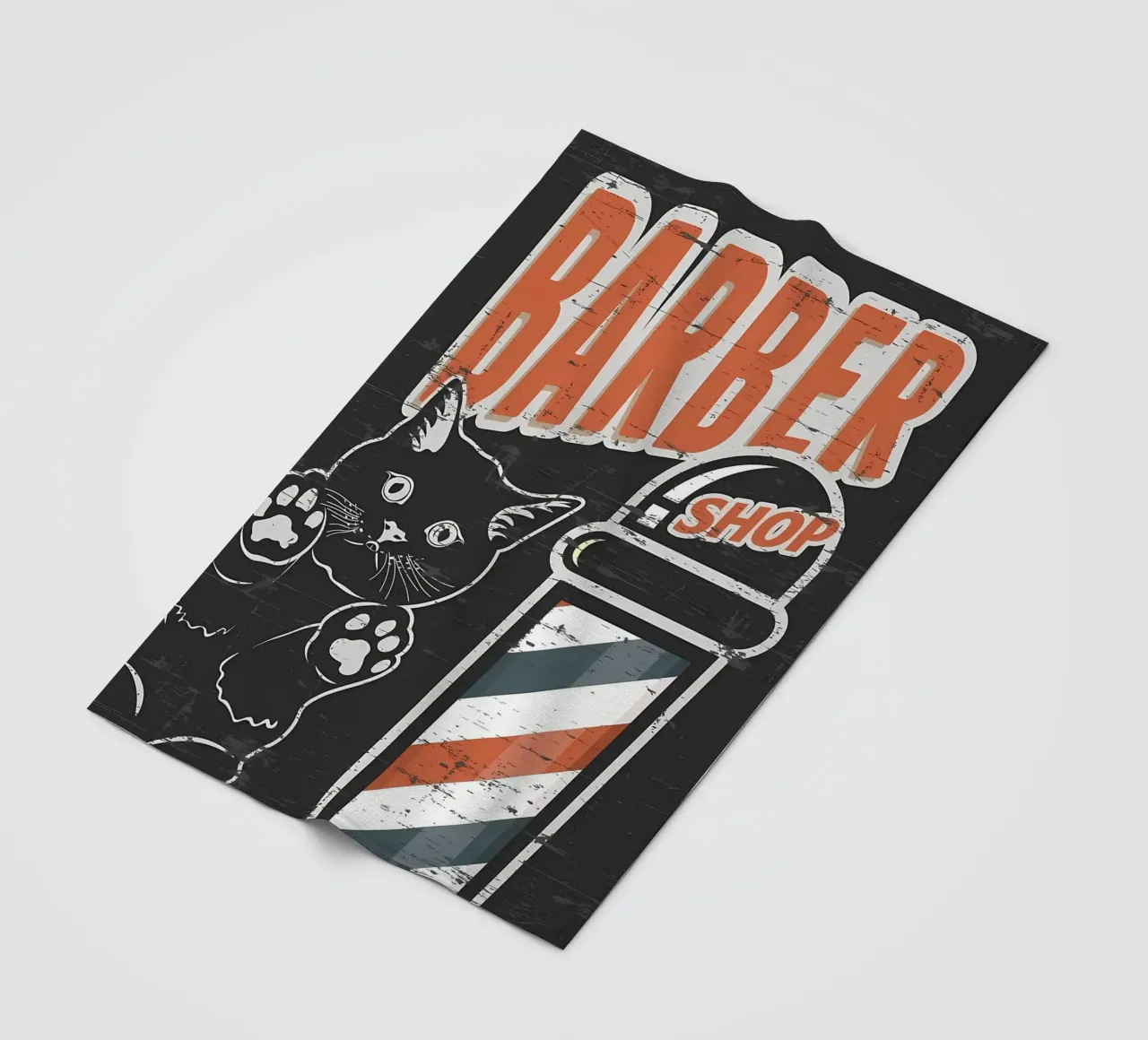 Barber Shop Black fleece blanket by Monique A Hooper