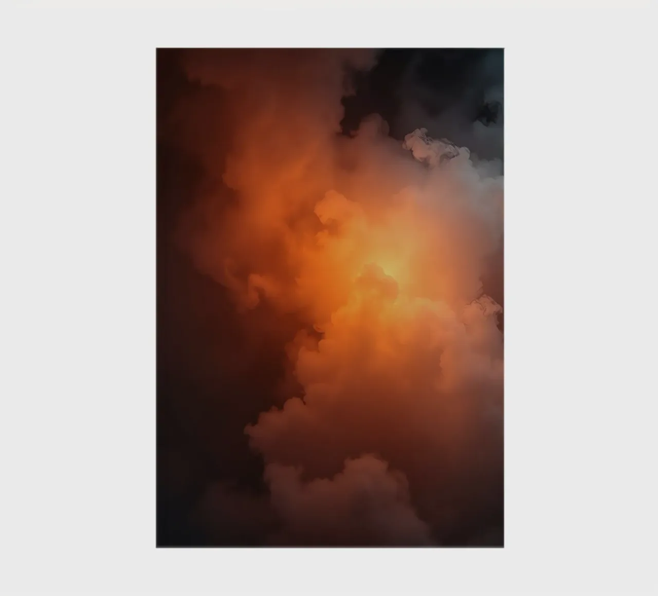 clouds with warm orange glow create a captivating background notebook by DesignDoodle