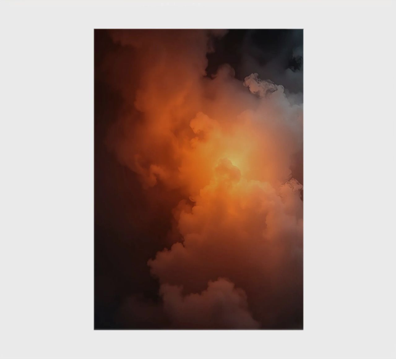 clouds with warm orange glow create a captivating background notebook by DesignDoodle