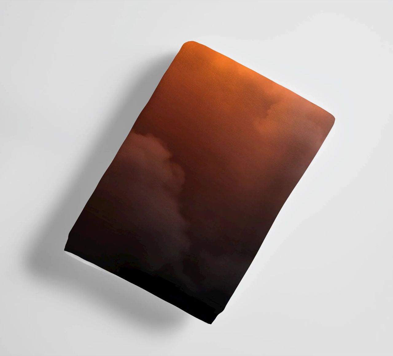 clouds with warm orange glow create a captivating background towel by DesignDoodle