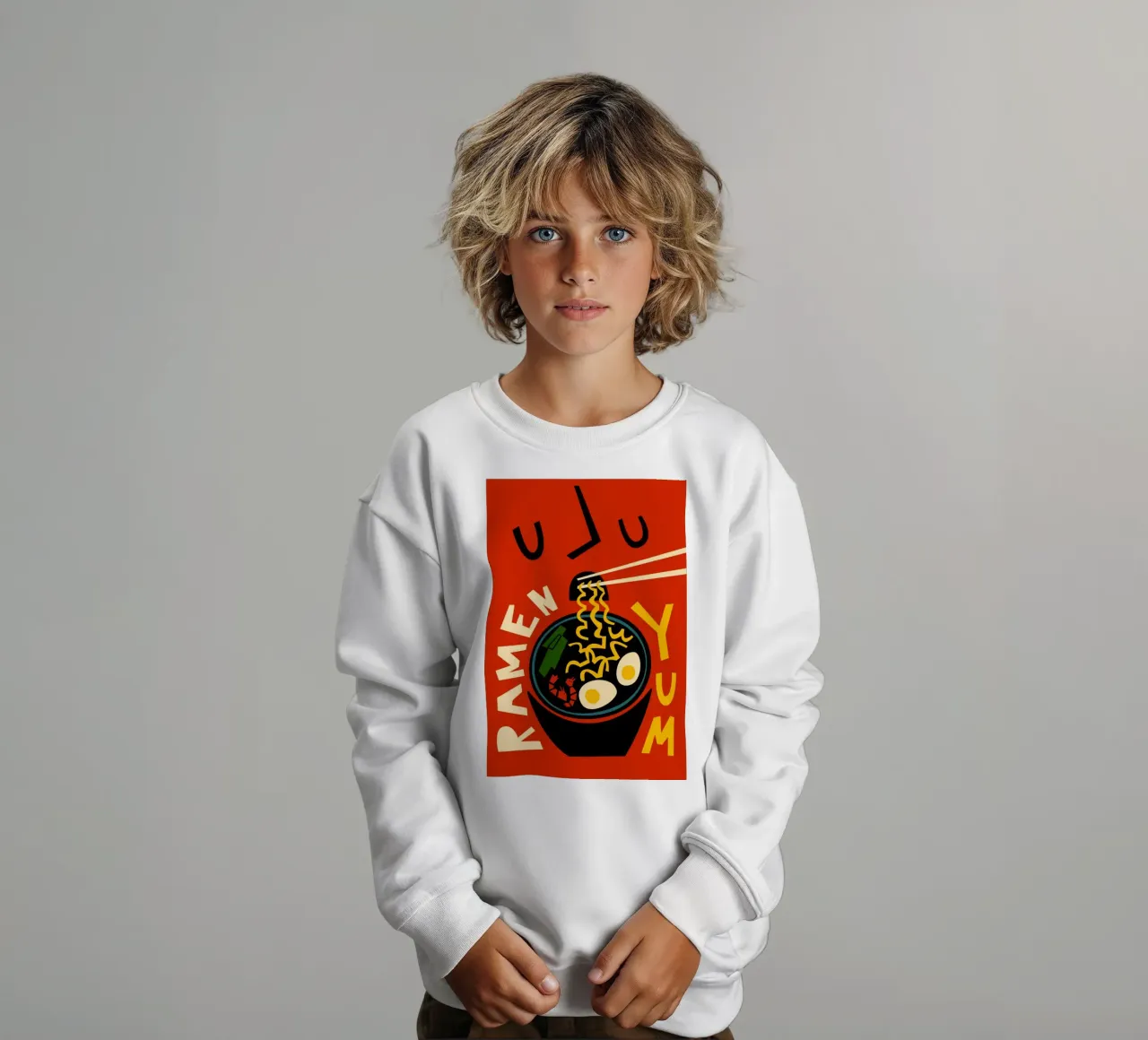 Yum Ramen kinder sweatshirt van Fox & Velvet