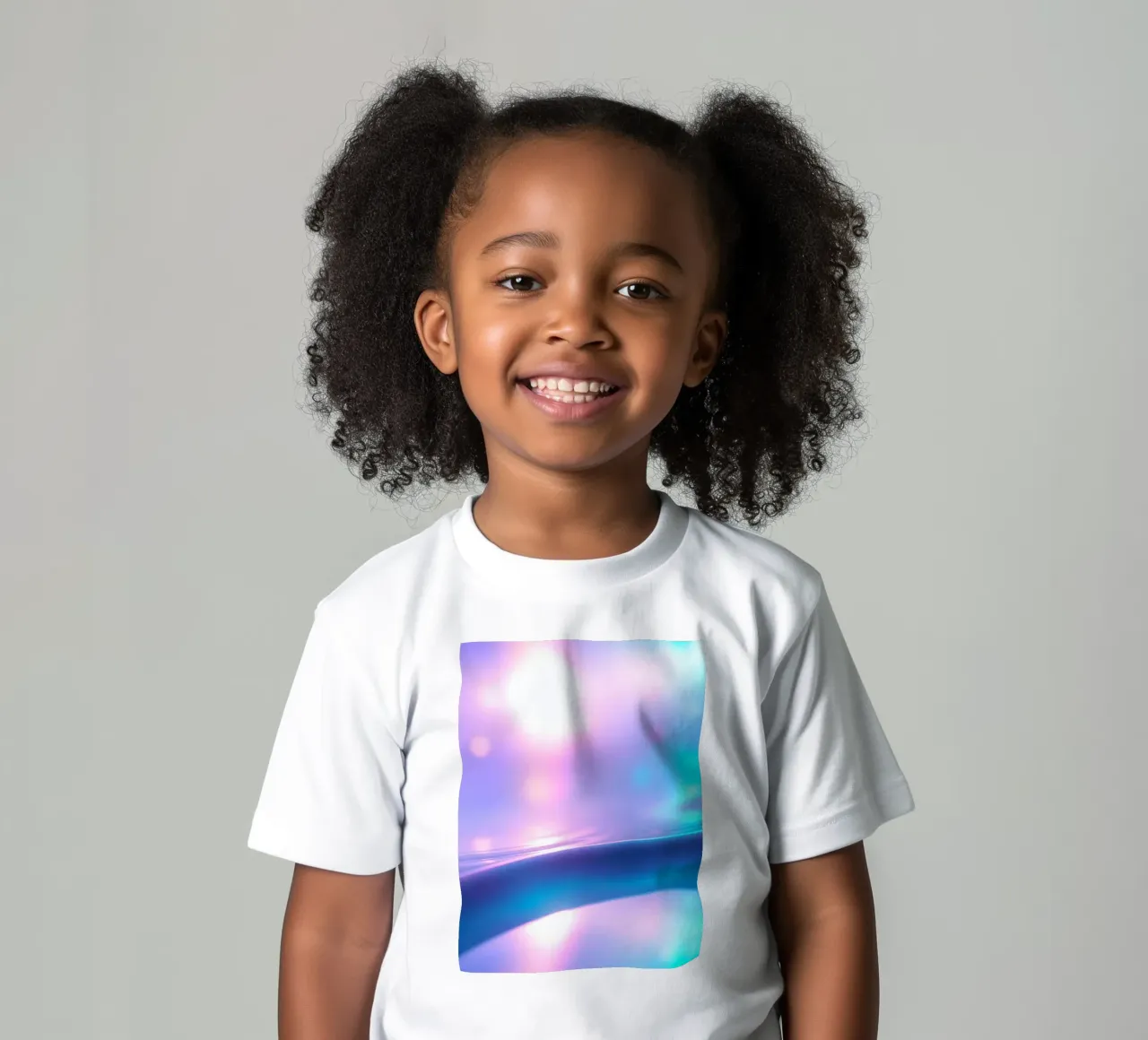 Courbes douces et pastel et effets de lumière rêveurs t-shirt enfant de DesignDoodle