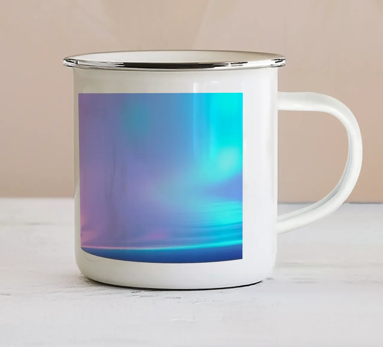 Curve morbide e pastello ed effetti di luce da sogno tazza in smalto da DesignDoodle