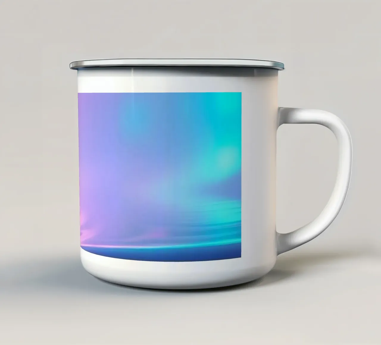 Curve morbide e pastello ed effetti di luce da sogno tazza in smalto da DesignDoodle