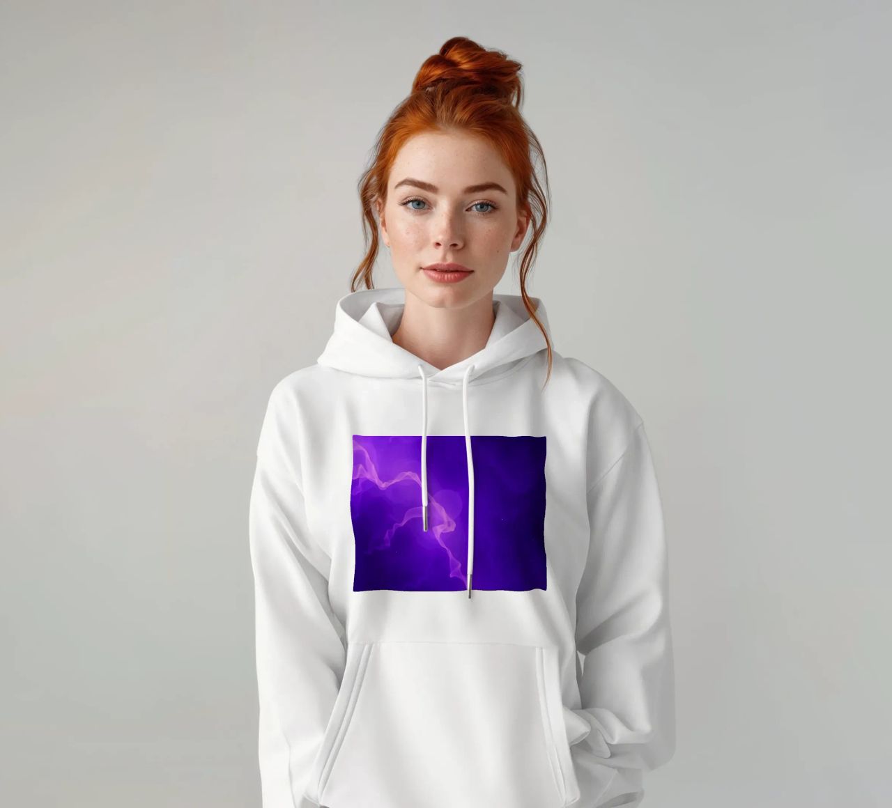 sfondo astratto viola con linee fluide felpa con cappuccio da DesignDoodle