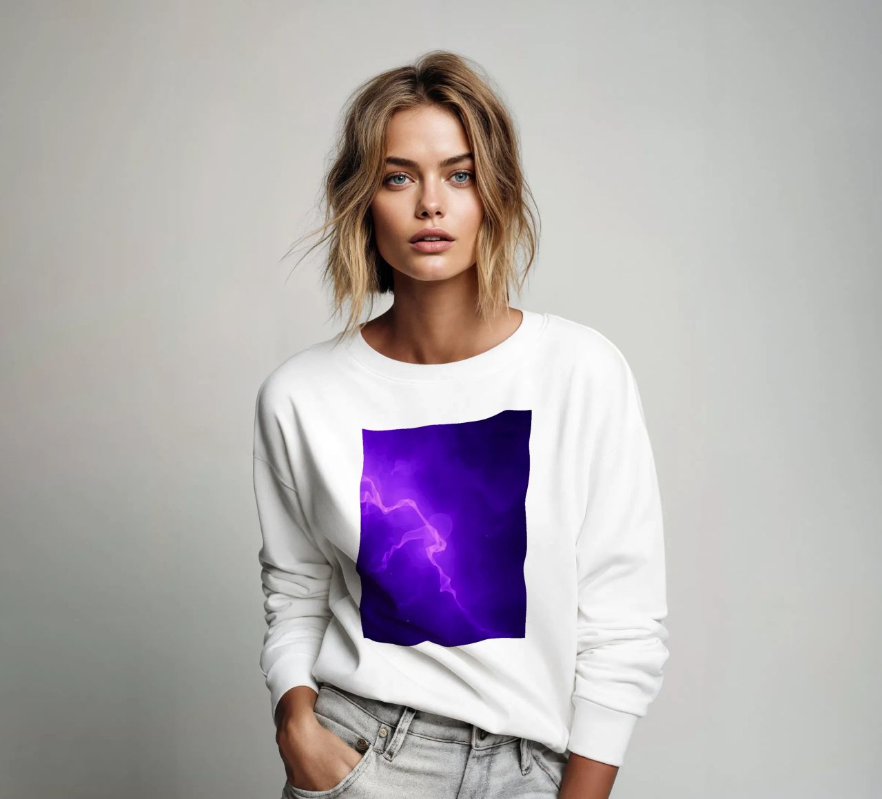 sfondo astratto viola con linee fluide felpa da DesignDoodle