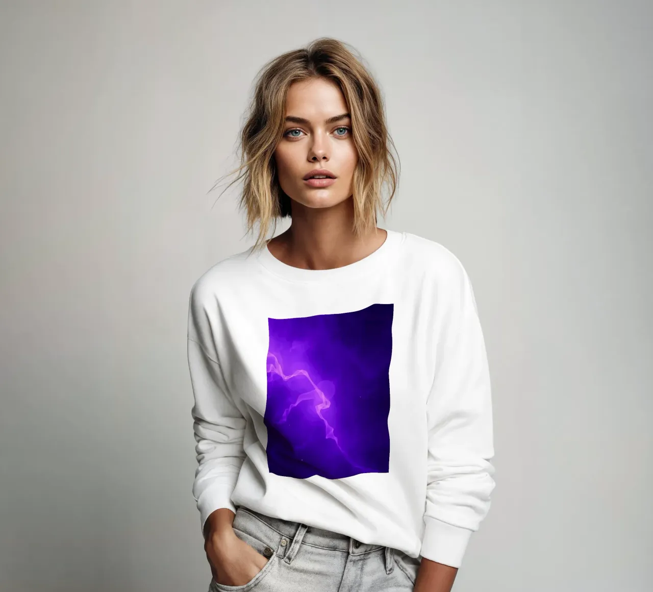 sfondo astratto viola con linee fluide felpa da DesignDoodle
