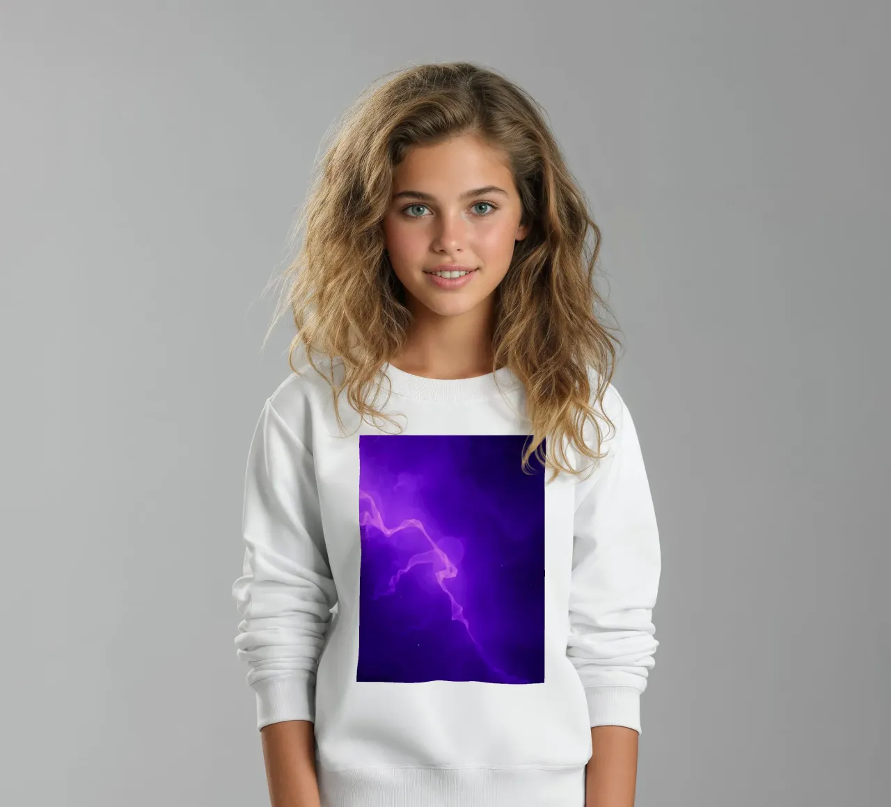 sfondo astratto viola con linee fluide felpa bambino da DesignDoodle
