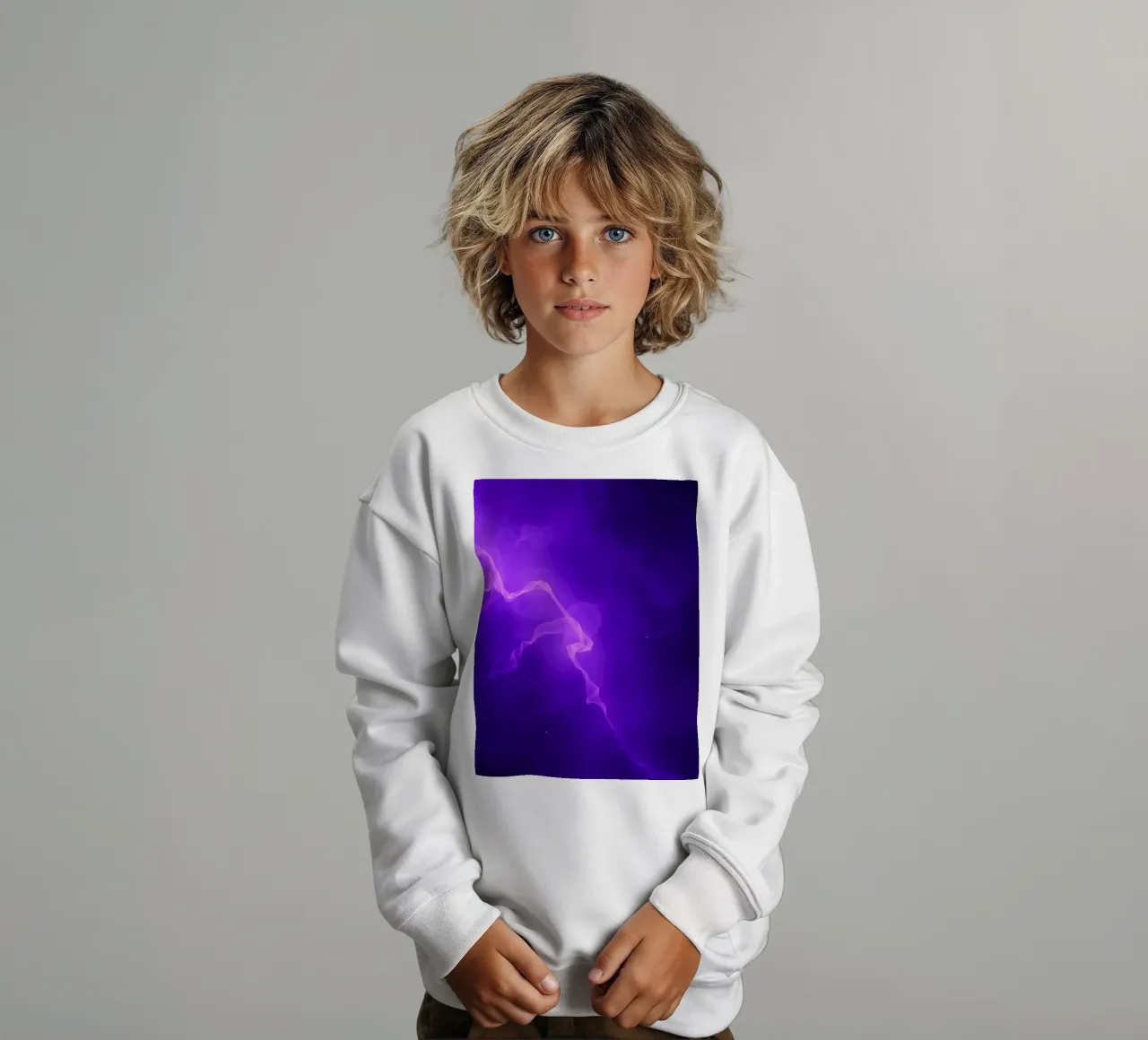 sfondo astratto viola con linee fluide felpa bambino da DesignDoodle
