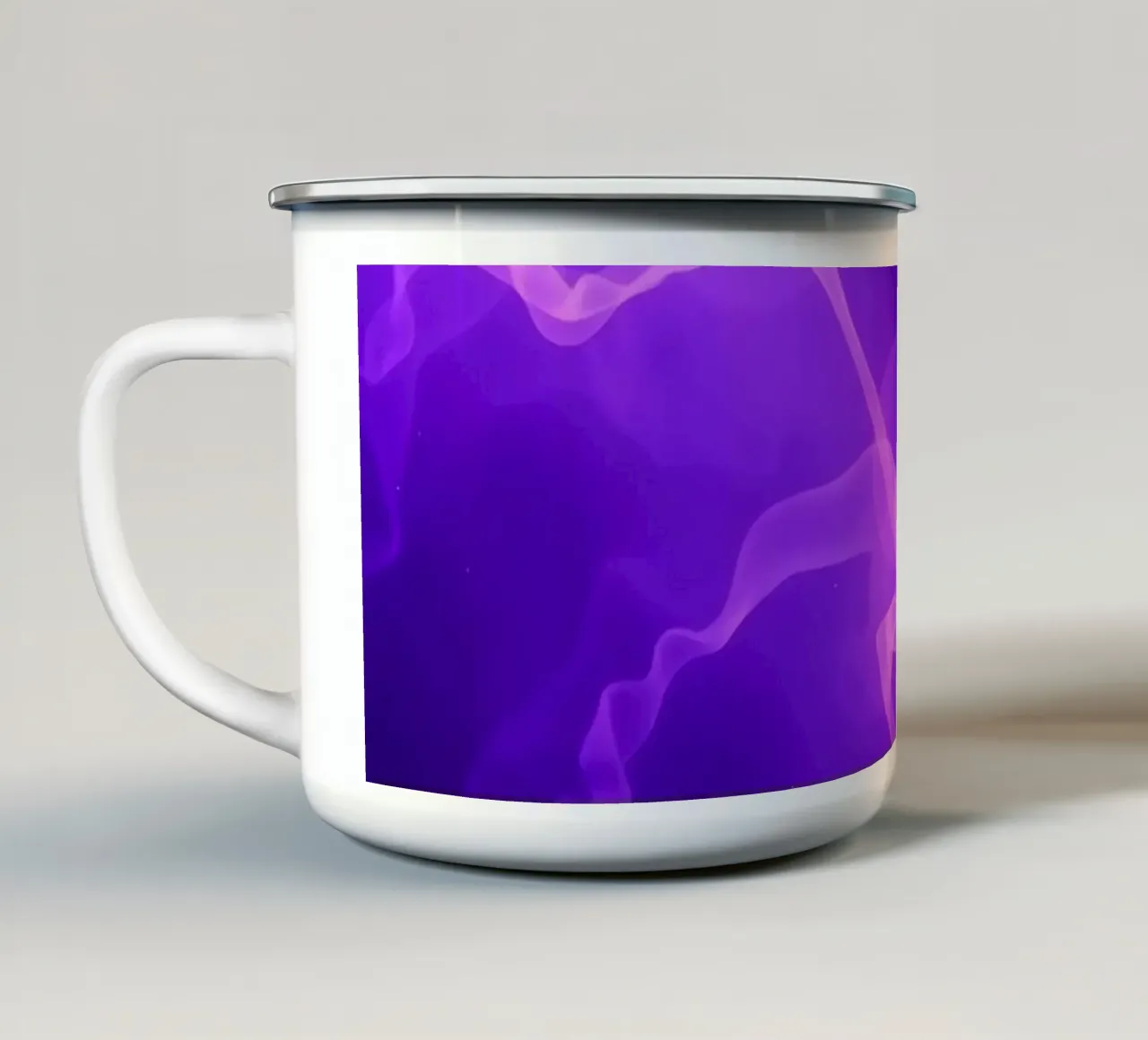 sfondo astratto viola con linee fluide tazza in smalto da DesignDoodle