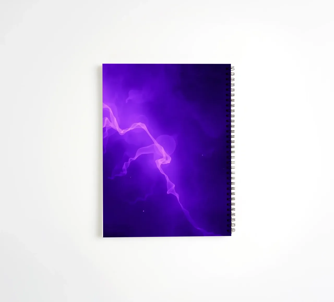 purple abstract background with flowing lines spiral notebook by DesignDoodle