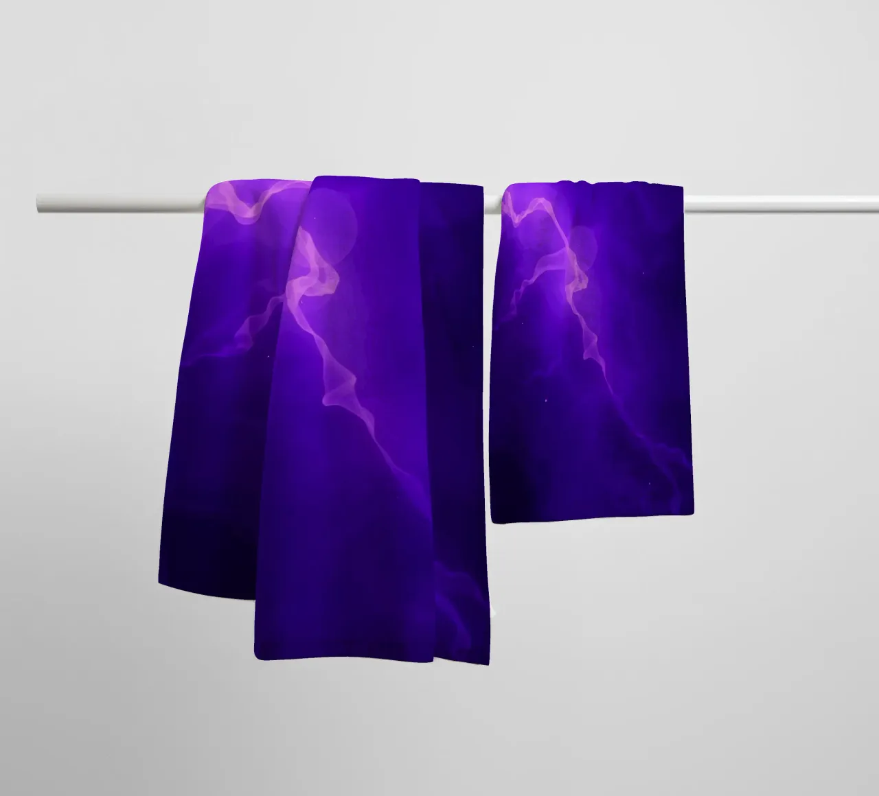 purple abstract background with flowing lines towel by DesignDoodle