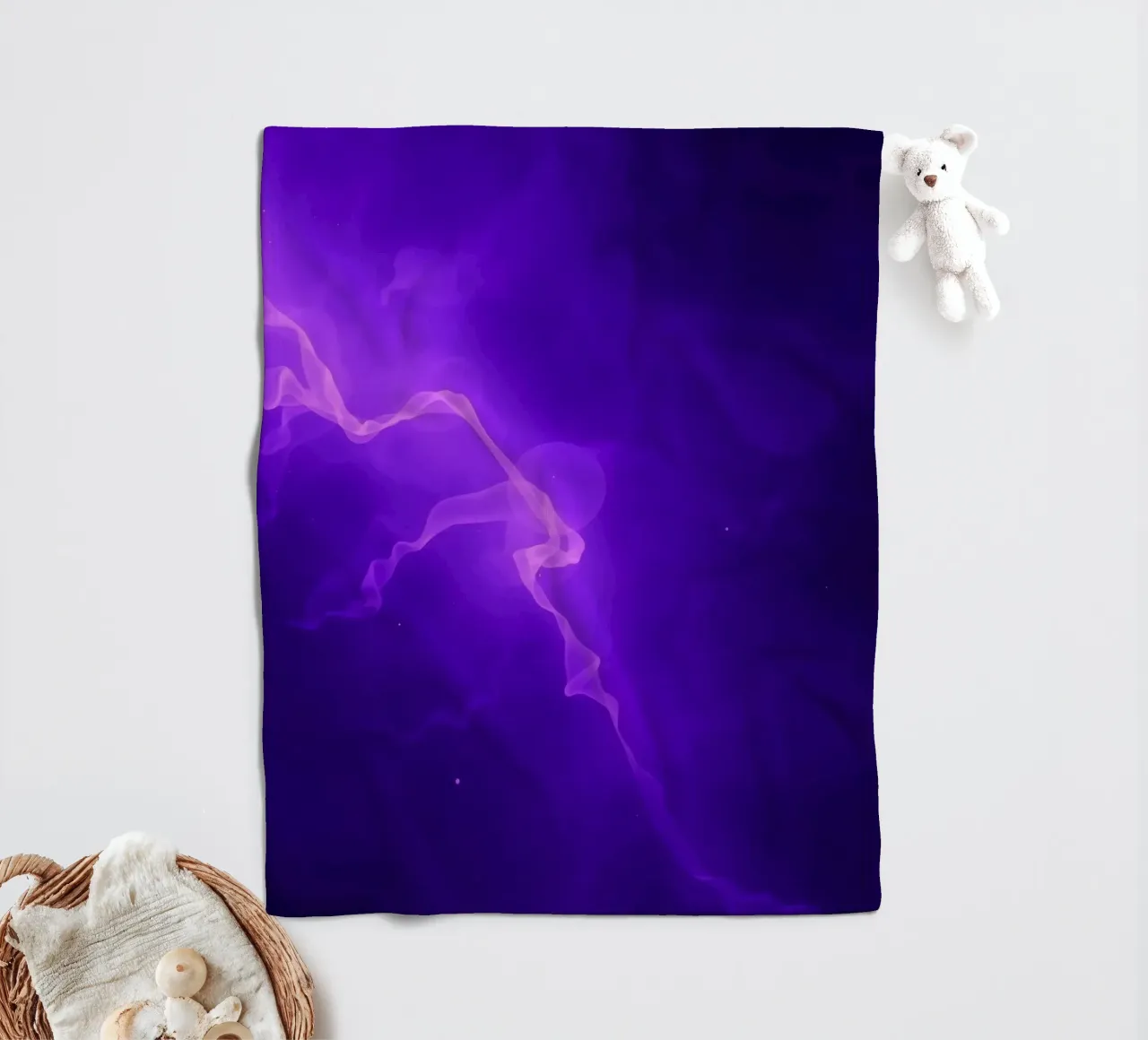 sfondo astratto viola con linee fluide coperta in pile da DesignDoodle