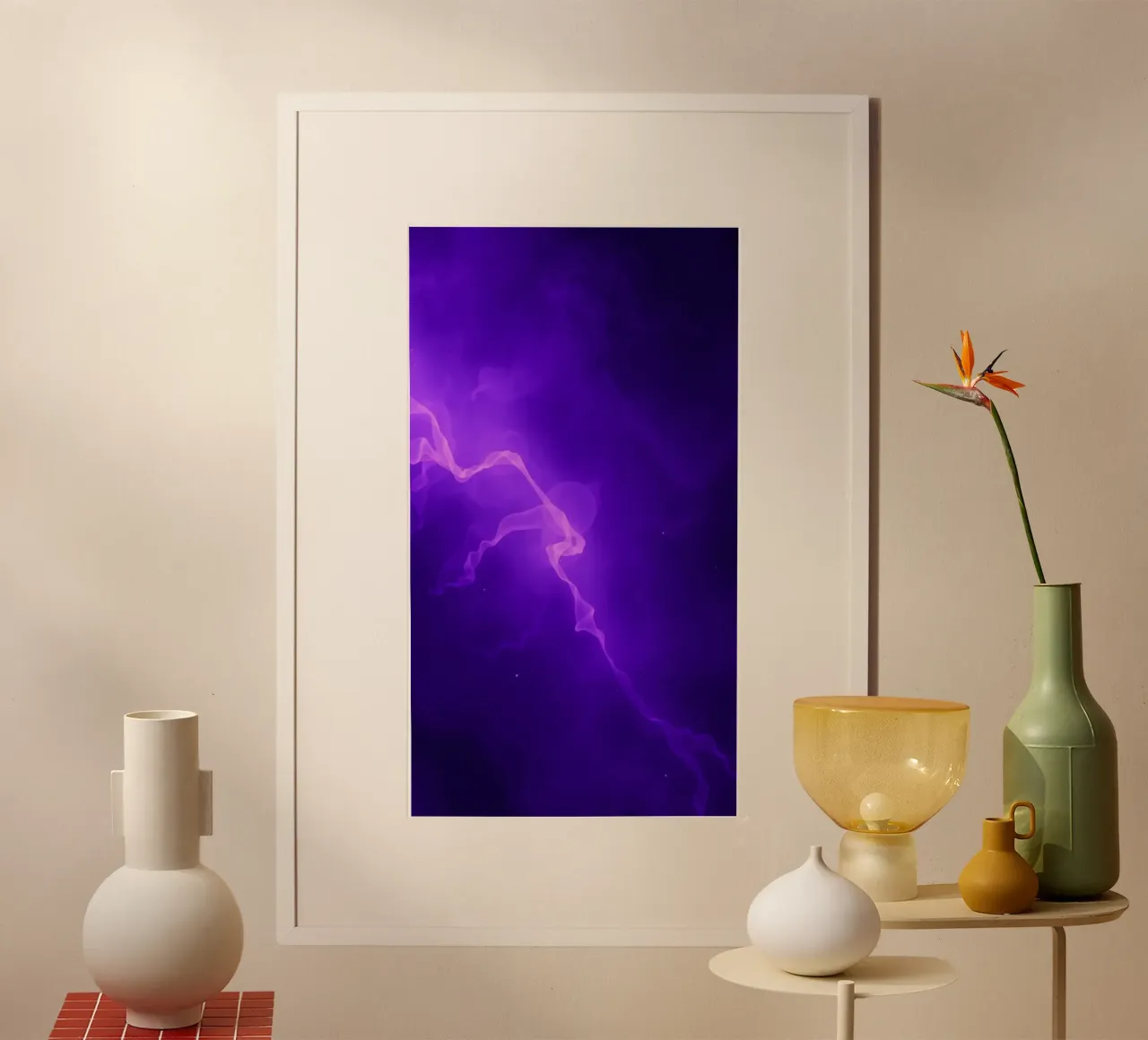 purple abstract background with flowing lines hahnemühle by DesignDoodle