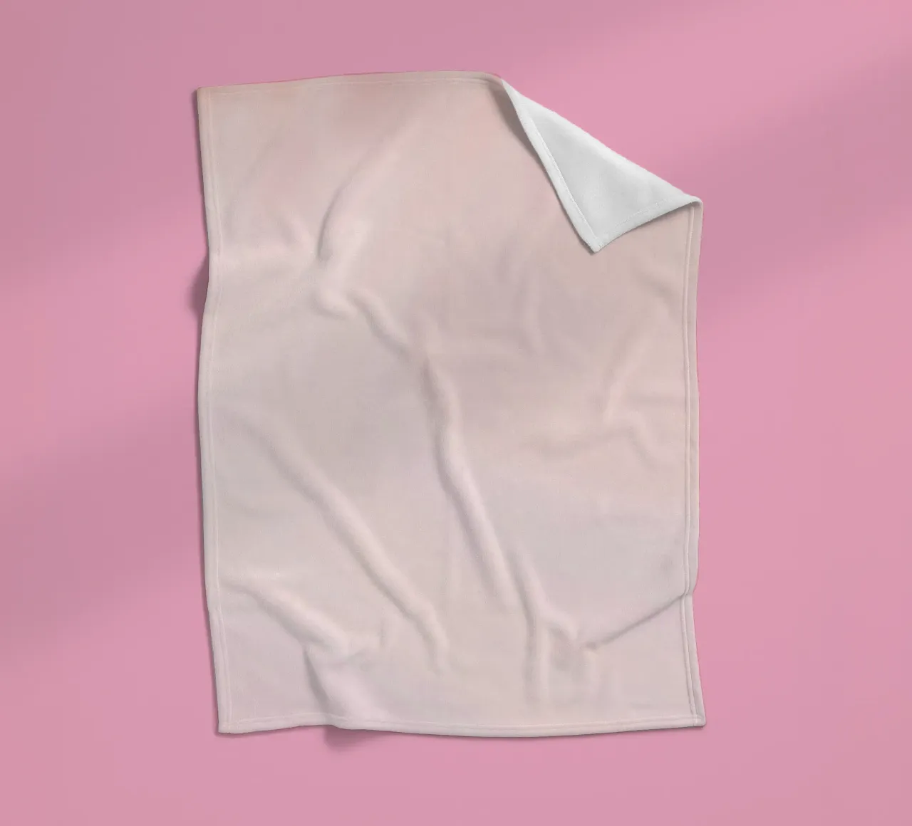 Soft pastel pink with gentle and smooth textures fleece blanket by DesignDoodle