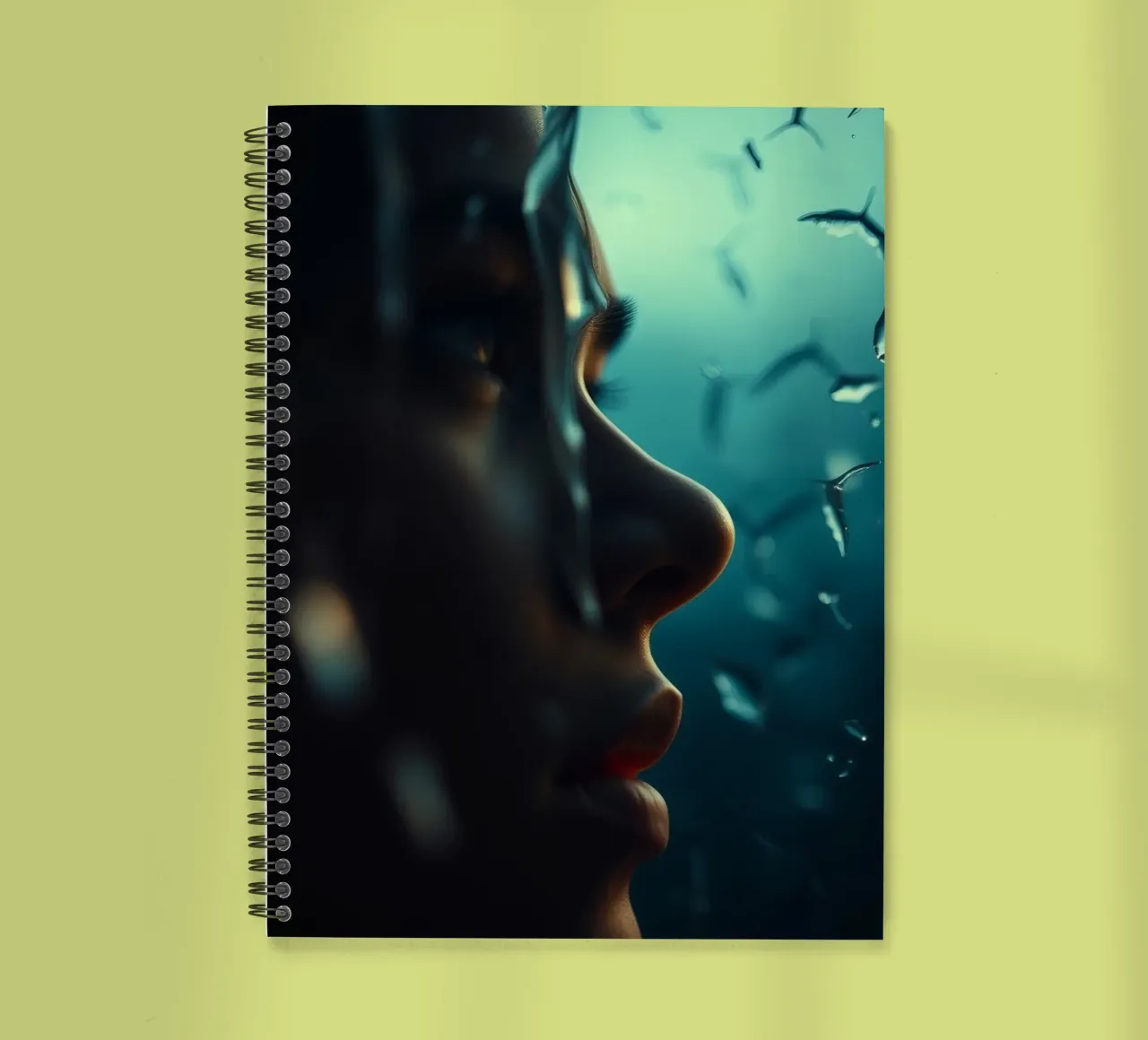 Exploration of inner thoughts conveyed through reflections spiral notebook by DesignDoodle