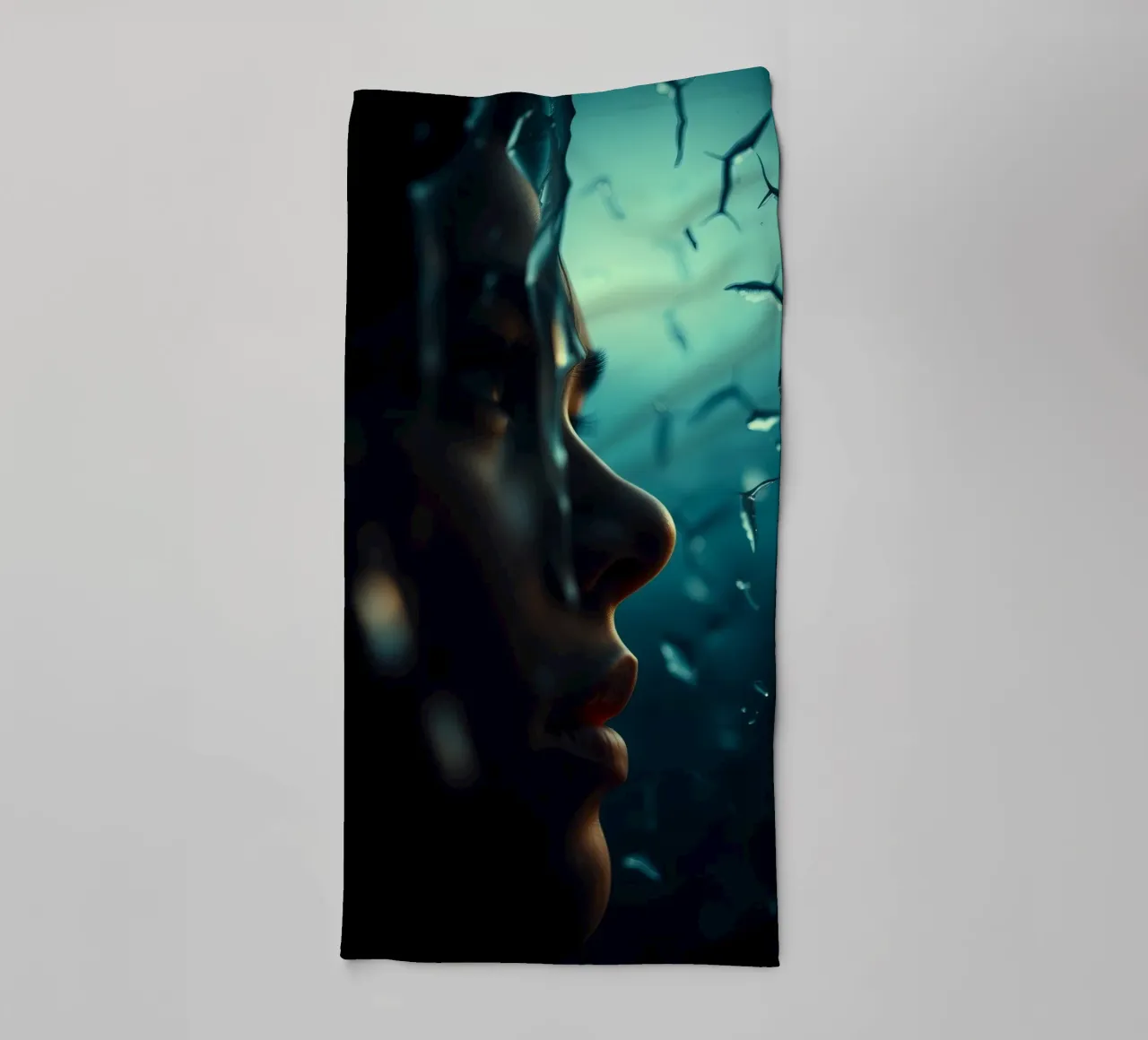 Exploration of inner thoughts conveyed through reflections towel by DesignDoodle