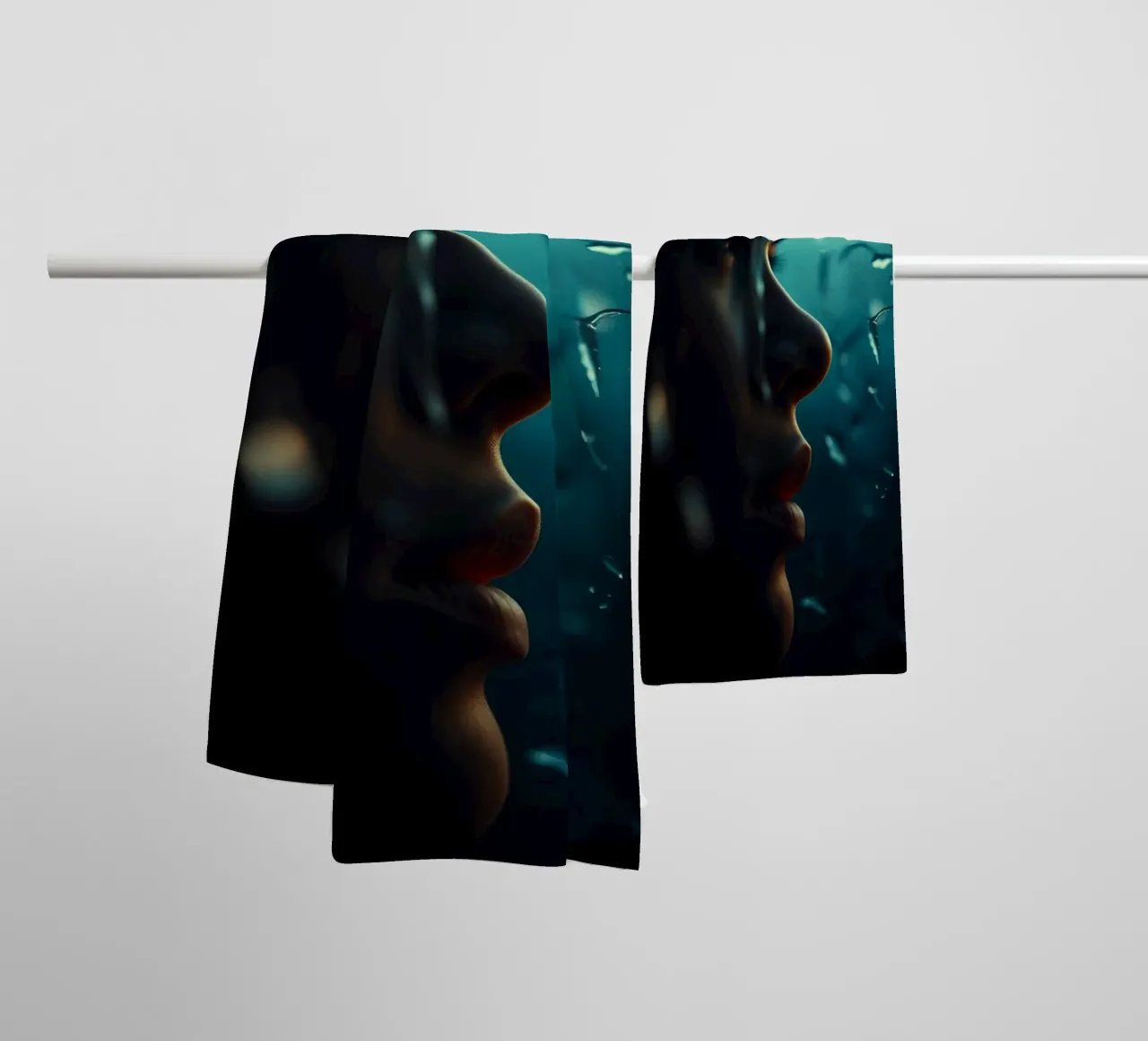 Exploration of inner thoughts conveyed through reflections towel by DesignDoodle