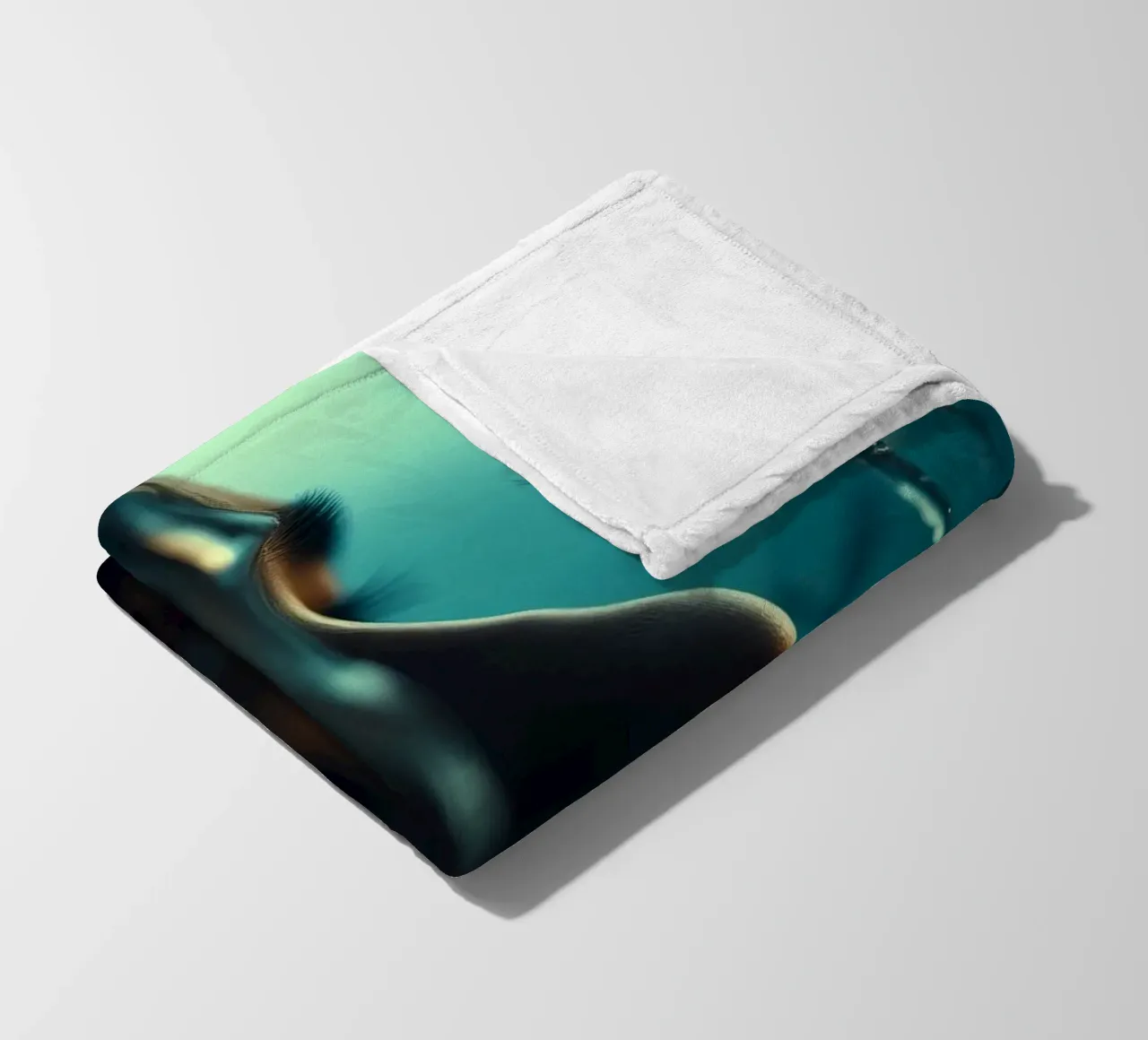 Exploration of inner thoughts conveyed through reflections fleece blanket by DesignDoodle
