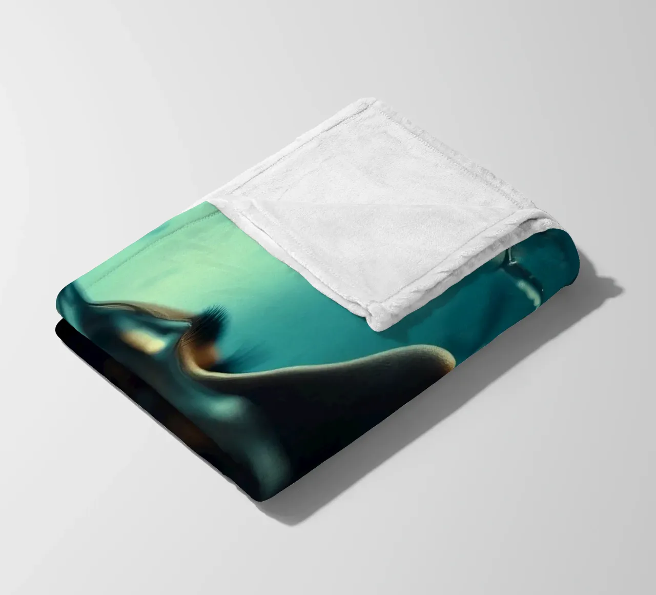 Exploration of inner thoughts conveyed through reflections fleece blanket by DesignDoodle