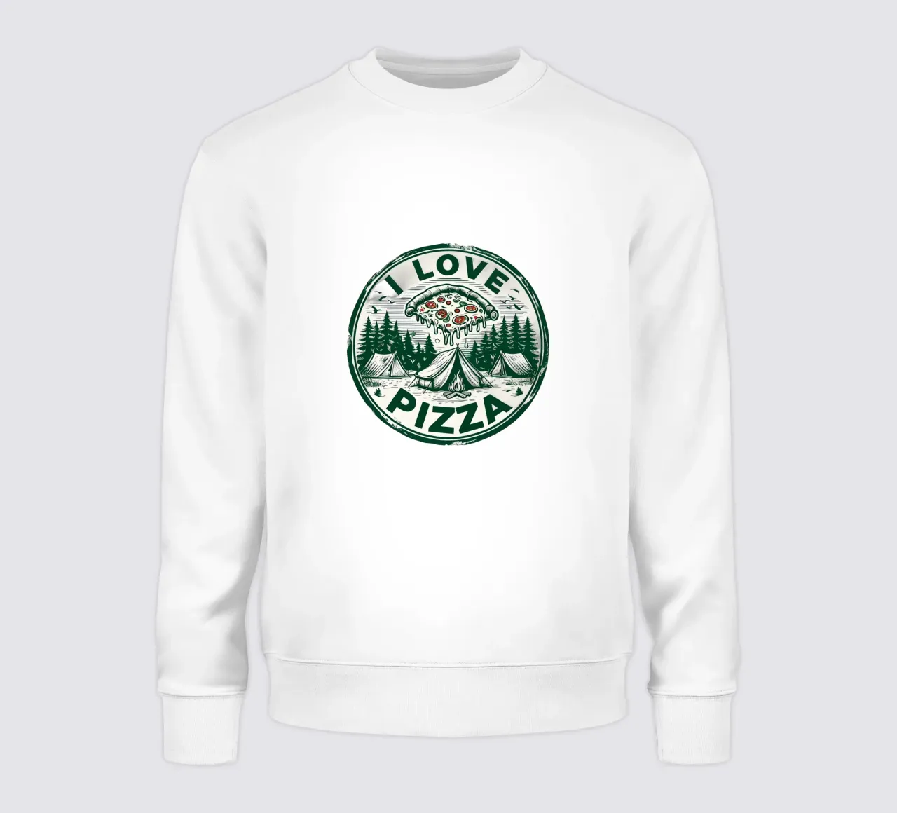 I love Vintage Pizza sweatshirt by RETRO VINTAGE EDITION