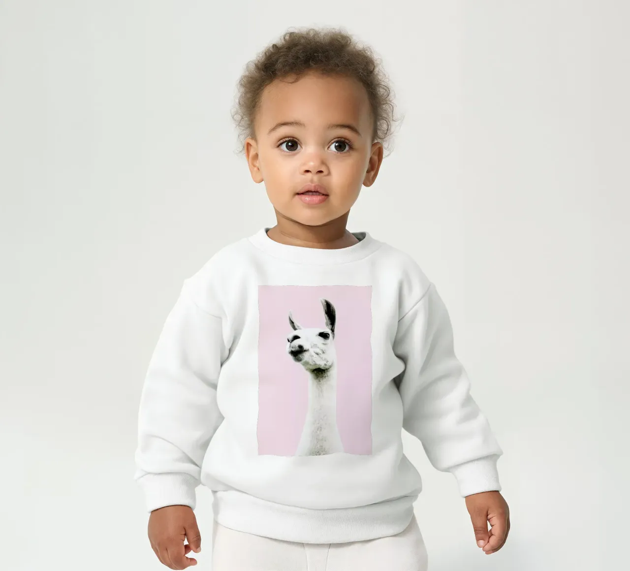 Pink Llama felpa neonato da Victoria Frost