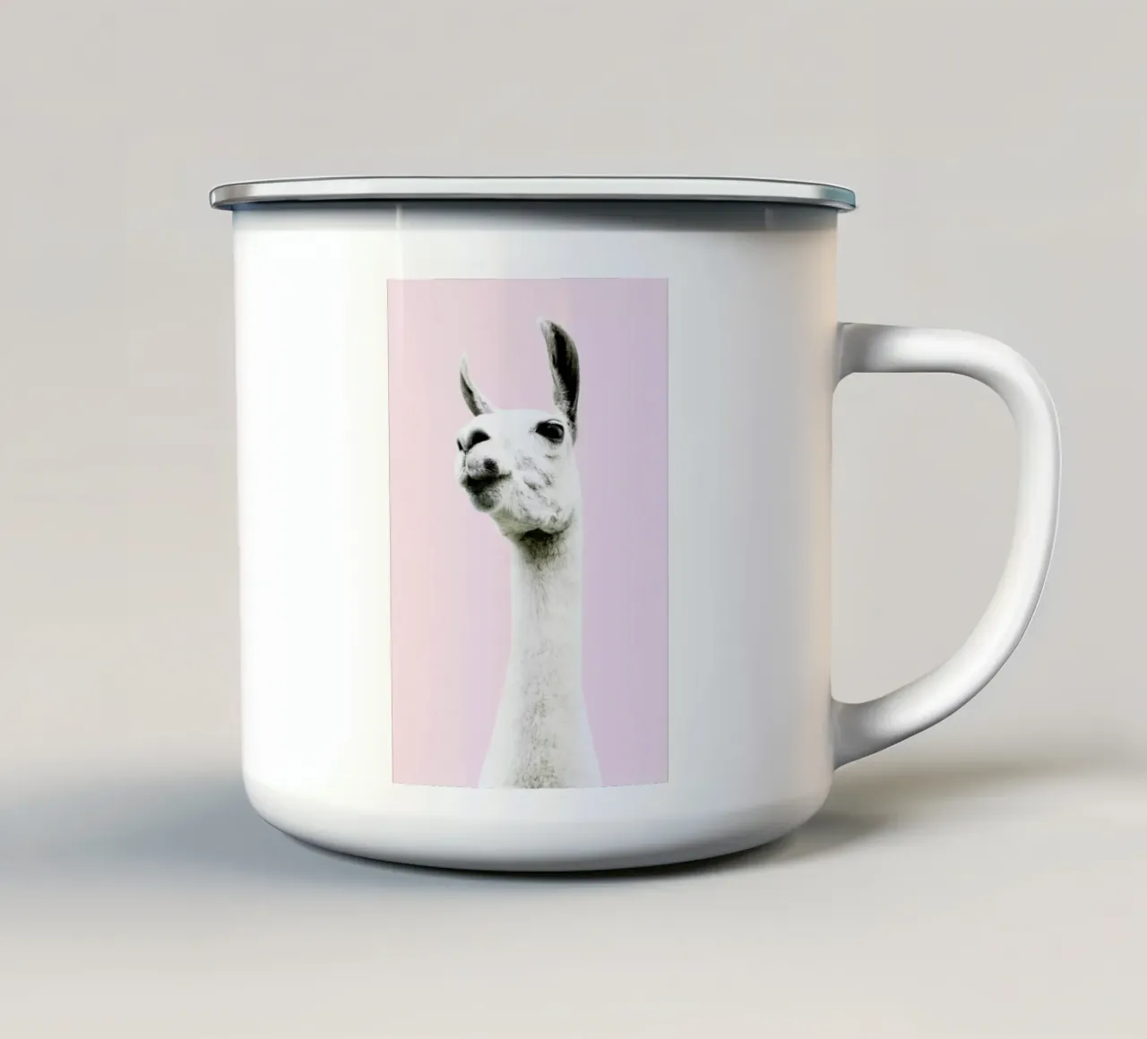 Pink Llama tazza in smalto da Victoria Frost