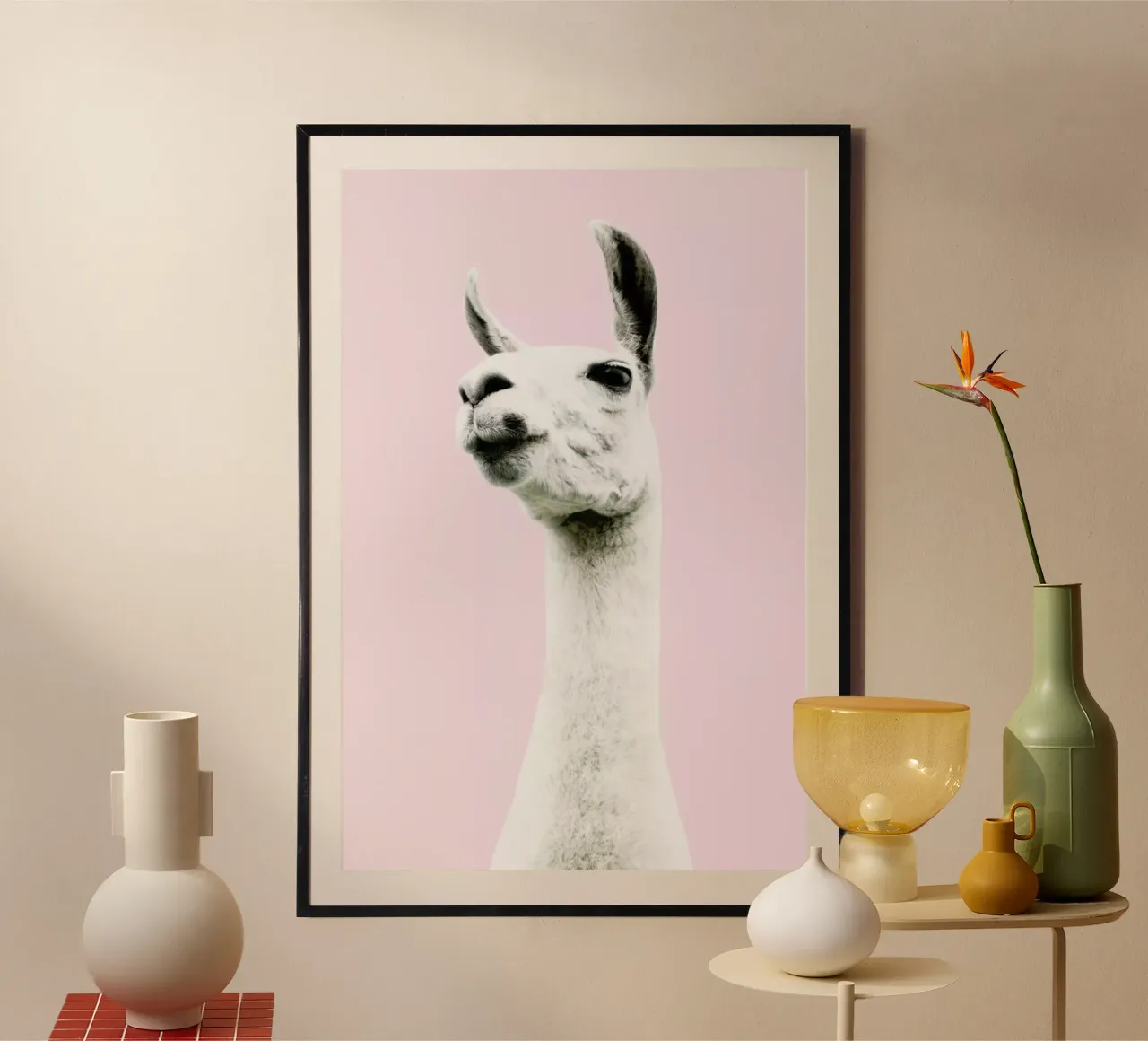 Pink Llama poster da Victoria Frost