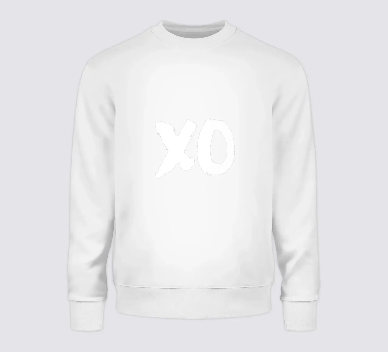 XO Abbracci e baci Design tipografico in bianco e nero felpa da THE MOTIVATED TYPE