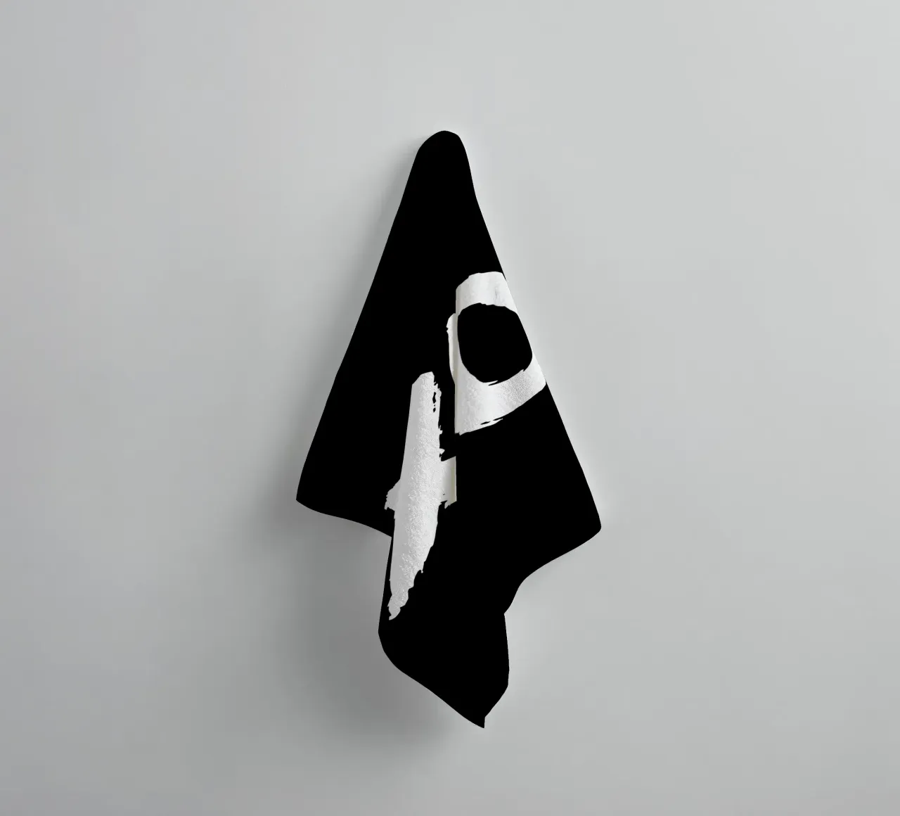 XO Abbracci e baci Design tipografico in bianco e nero asciugamano da bagno da THE MOTIVATED TYPE