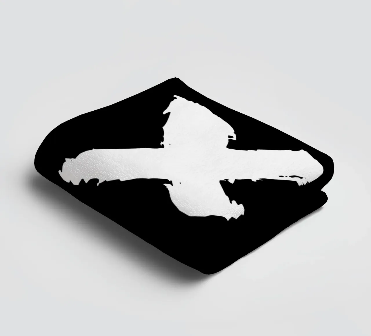 XO Abbracci e baci Design tipografico in bianco e nero asciugamano da bagno da THE MOTIVATED TYPE